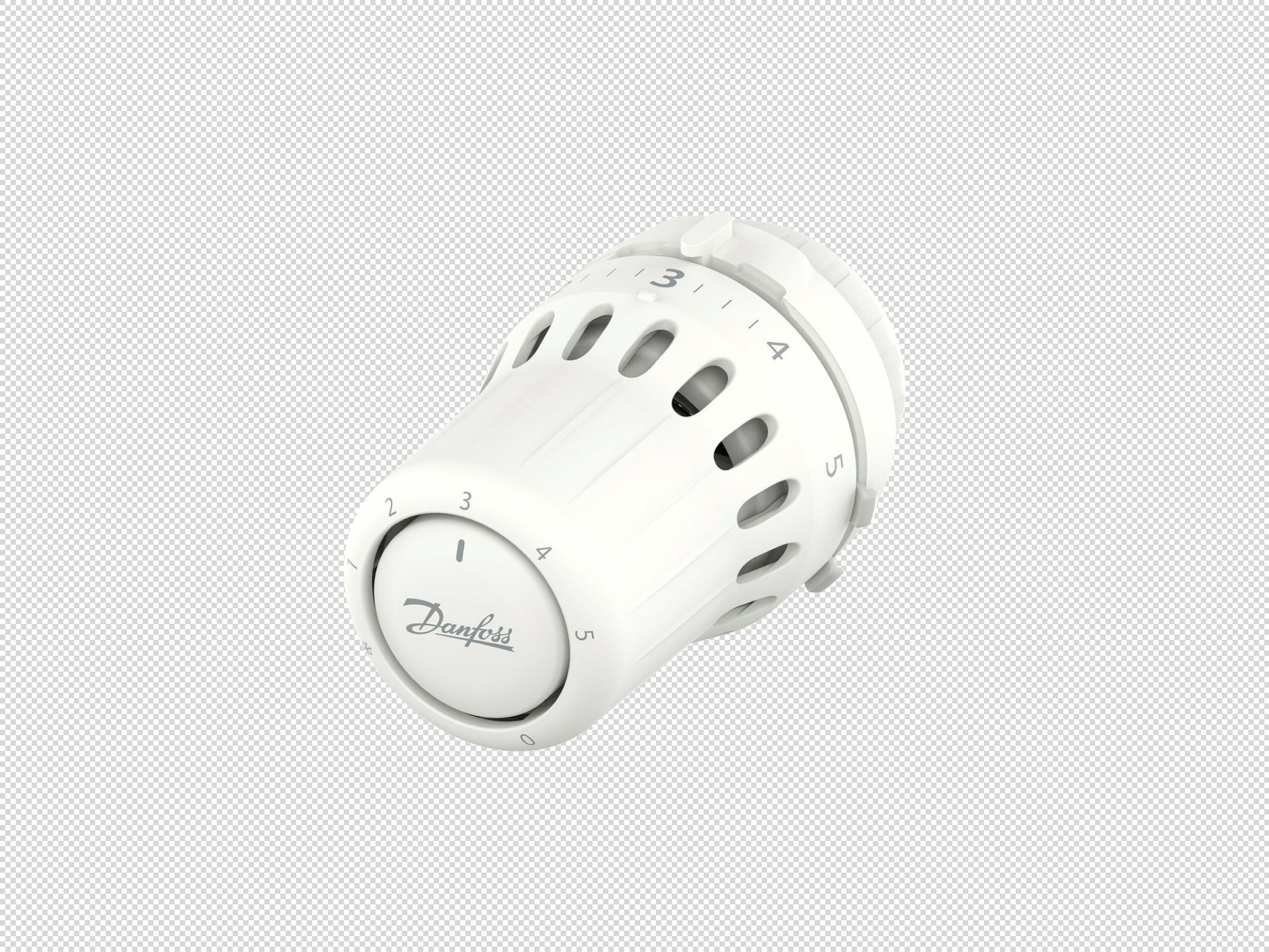 DANFOSS React RA Thermostatkopf, Weiß, mit eingebauten Fühler and Nullabspe