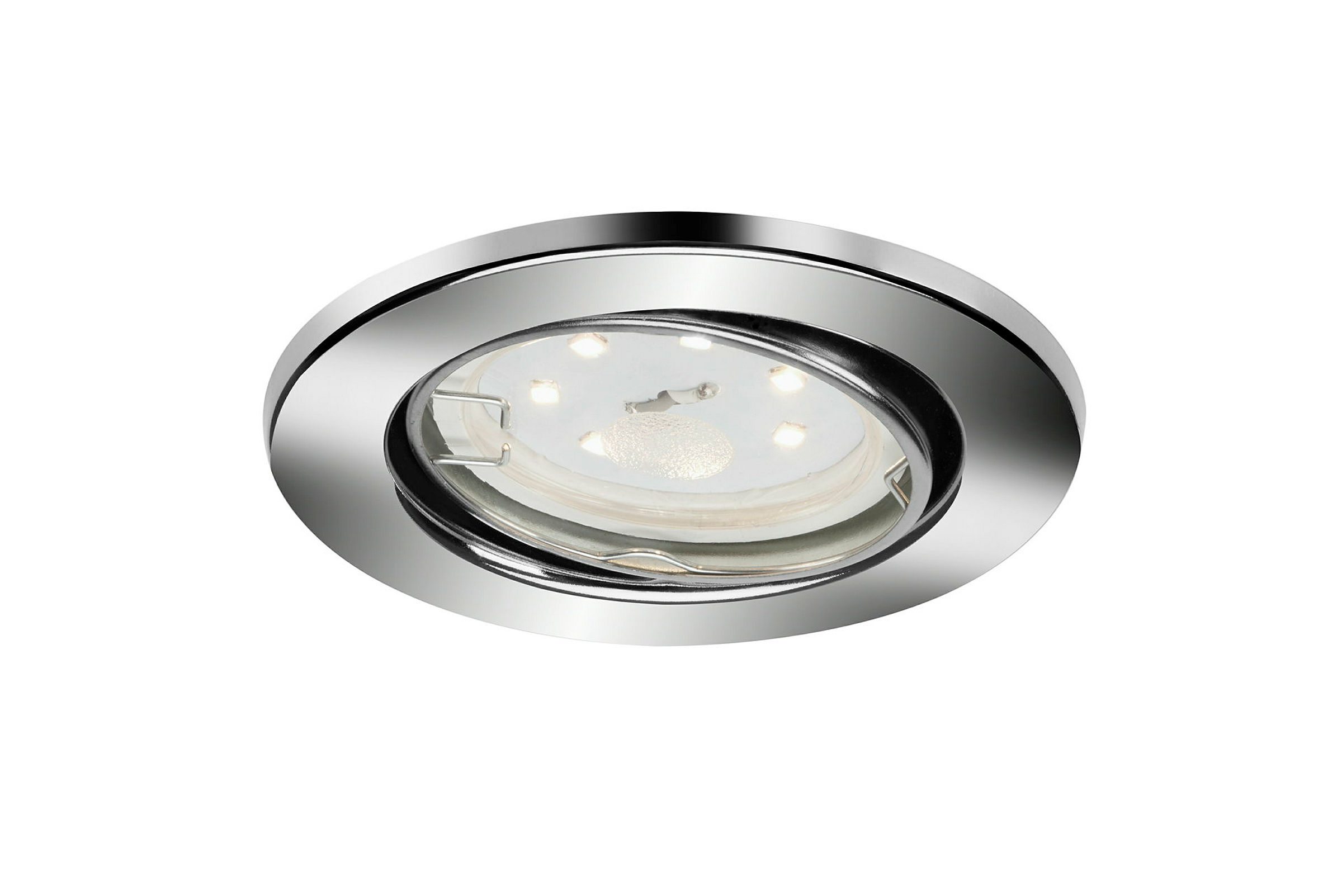 LED Einbauleuchten, chrom, 3er-Set,3xLED/GU10/2,9W