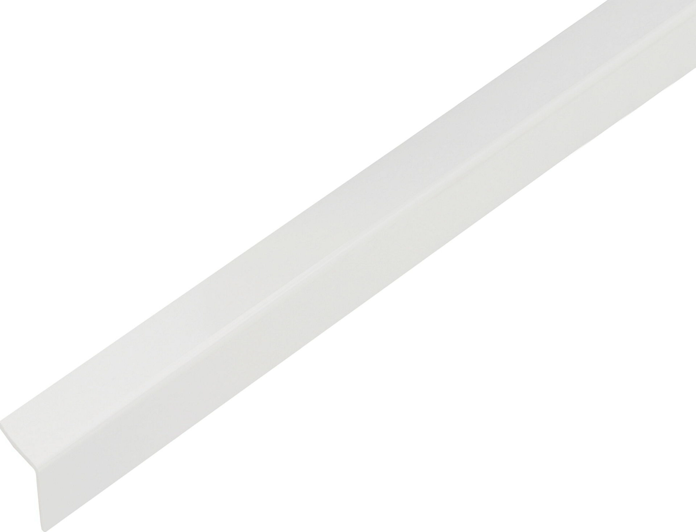 Winkelprofil selbstklebend 1m20x10 PVC weiß glänzend