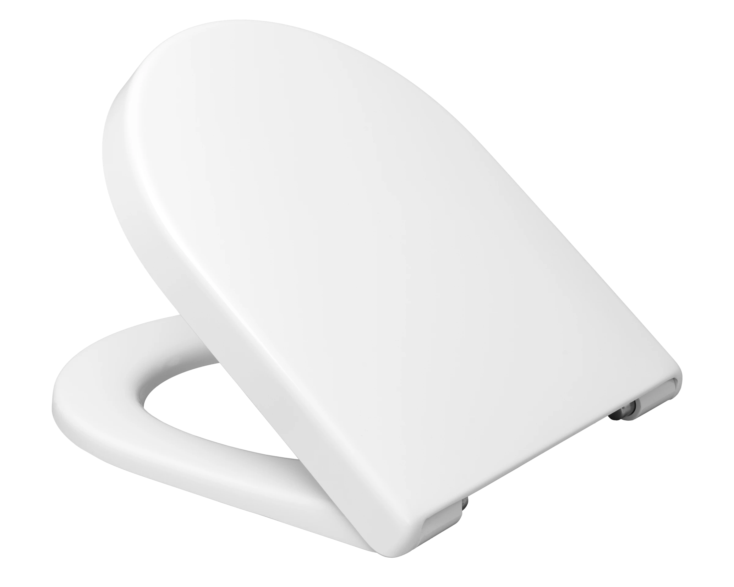 Duroplast WC-Sitz WHITE, D-Form, PRO 8, mit Absenkautomatik und Schnellvers