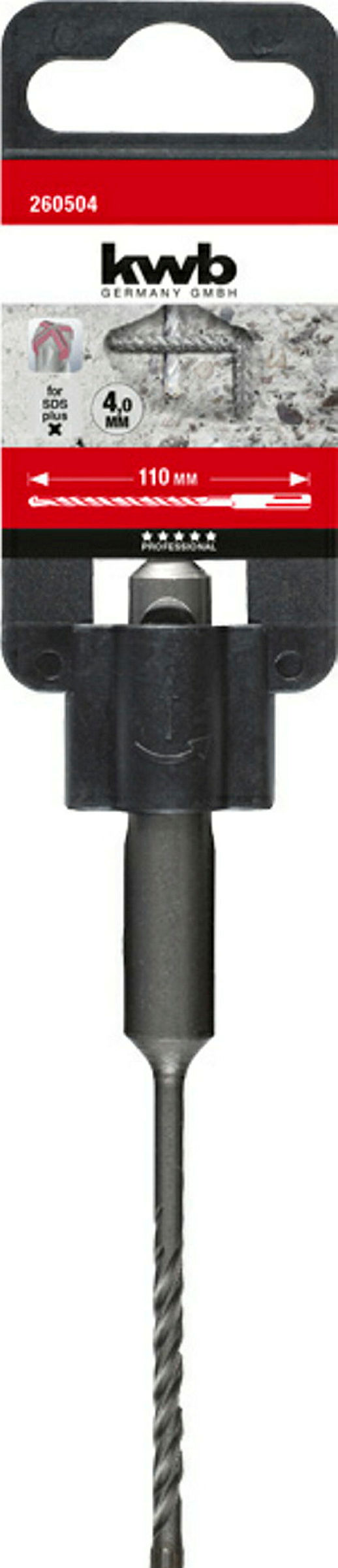 CROSS-TIP Hammerbohrer, Spitze 4-schneidig, ø 4.0 mm