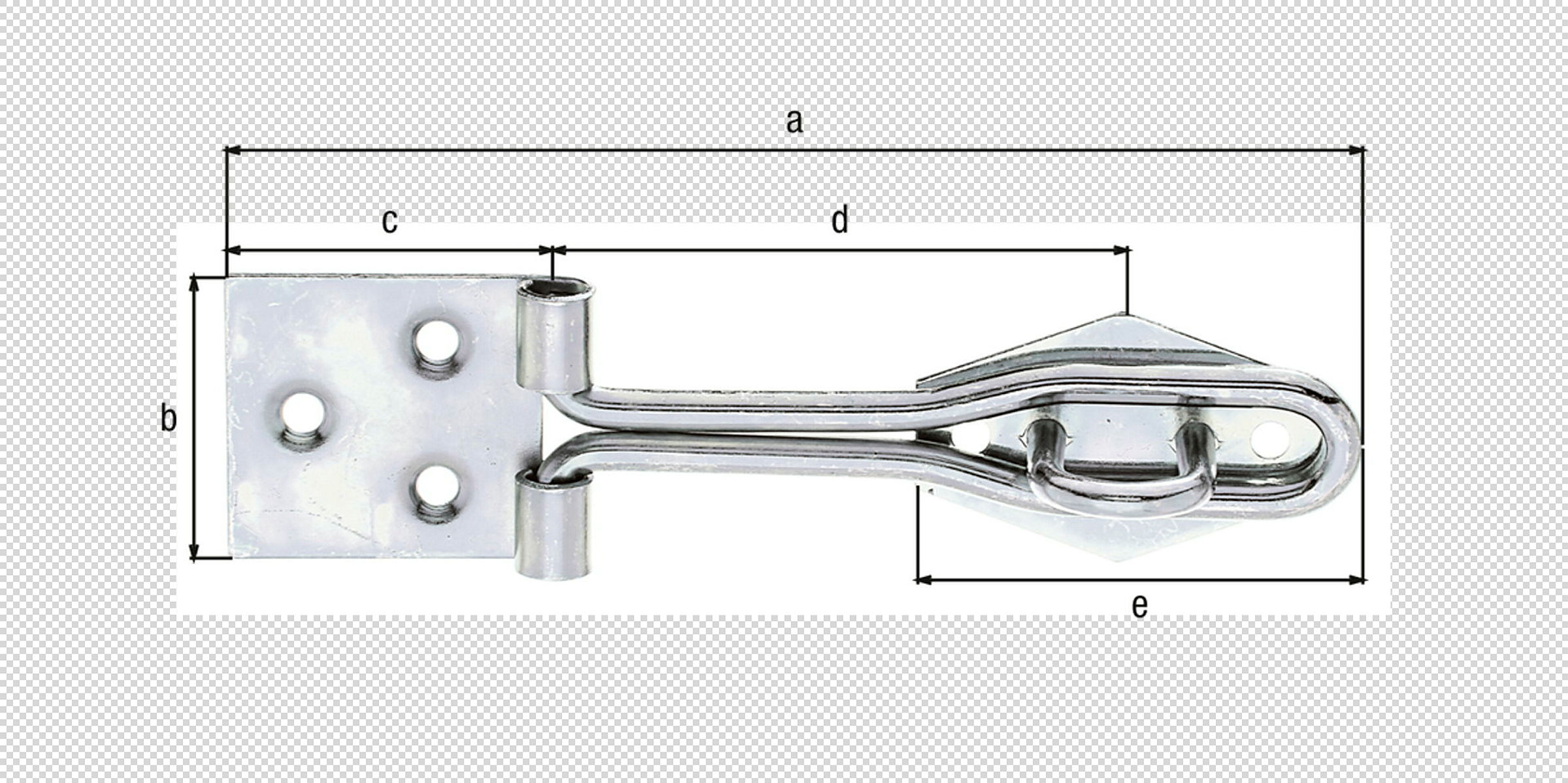 Überfalle mit Schlaufe aus gerolltem Draht 120x32x35 verzinkt
