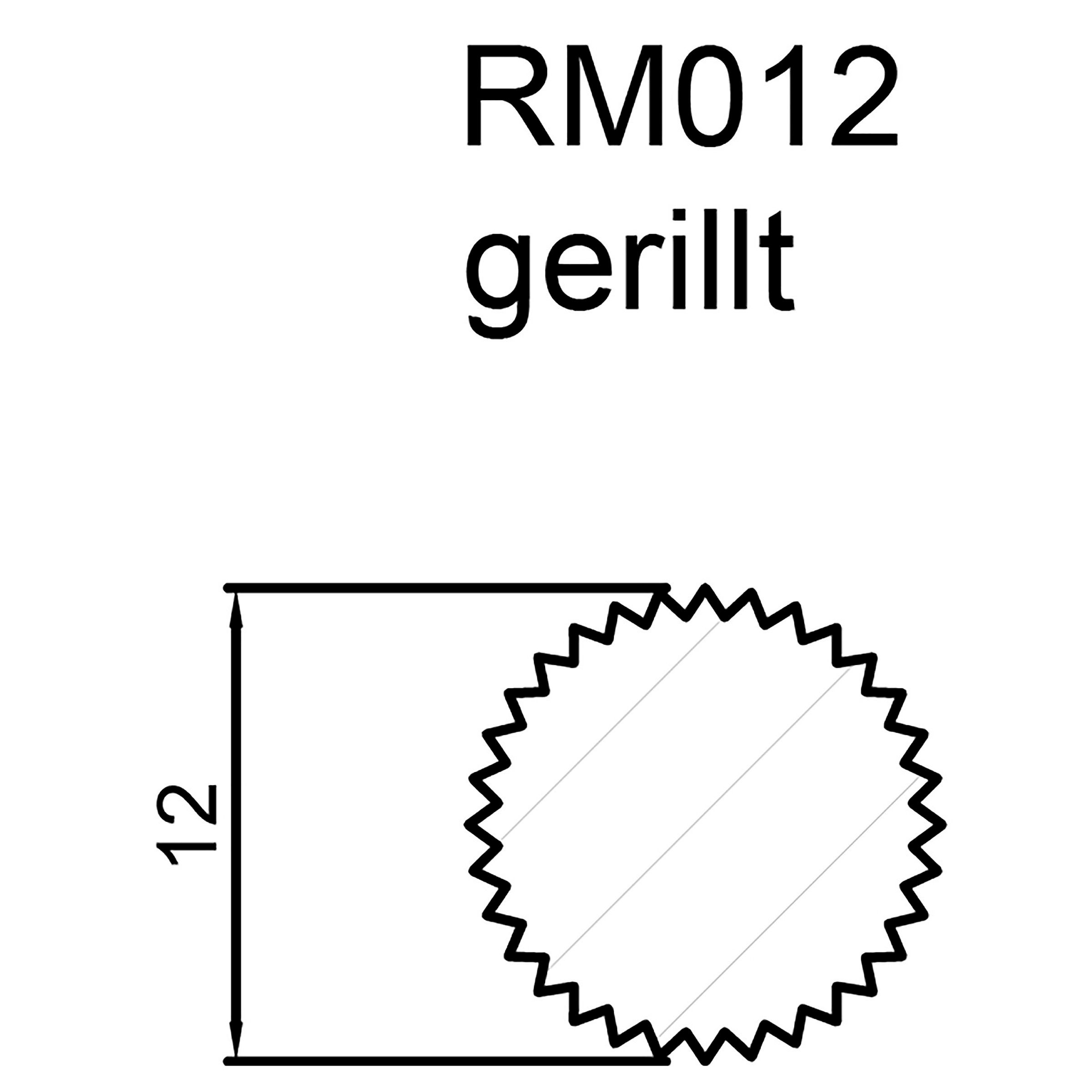 Rundstab gerillt (Dübel) Buche 12mm, 100cm