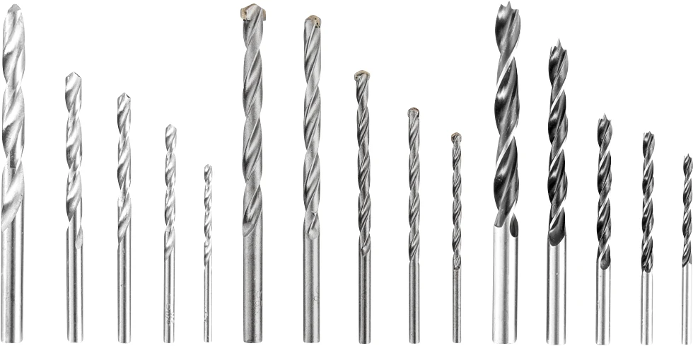 3er-Set Bohrerkassetten Holz, Metall und Stein