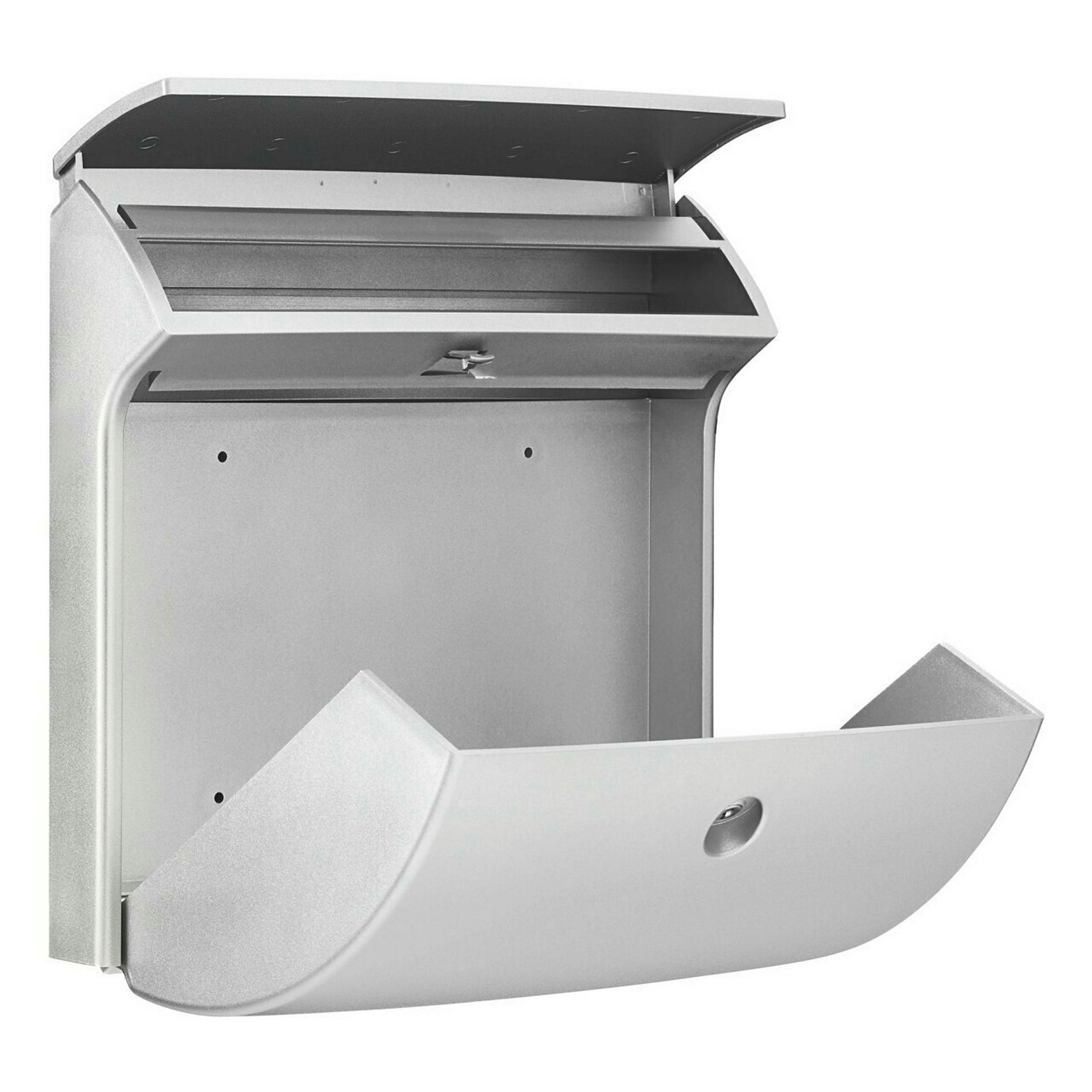 Kunststoff-Briefkasten Classico 4932 Si silber