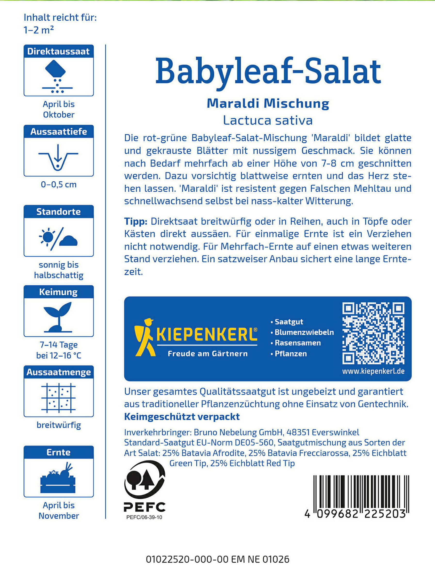 Kiepenkerl Babyleaf-Salat Maraldi Mischung