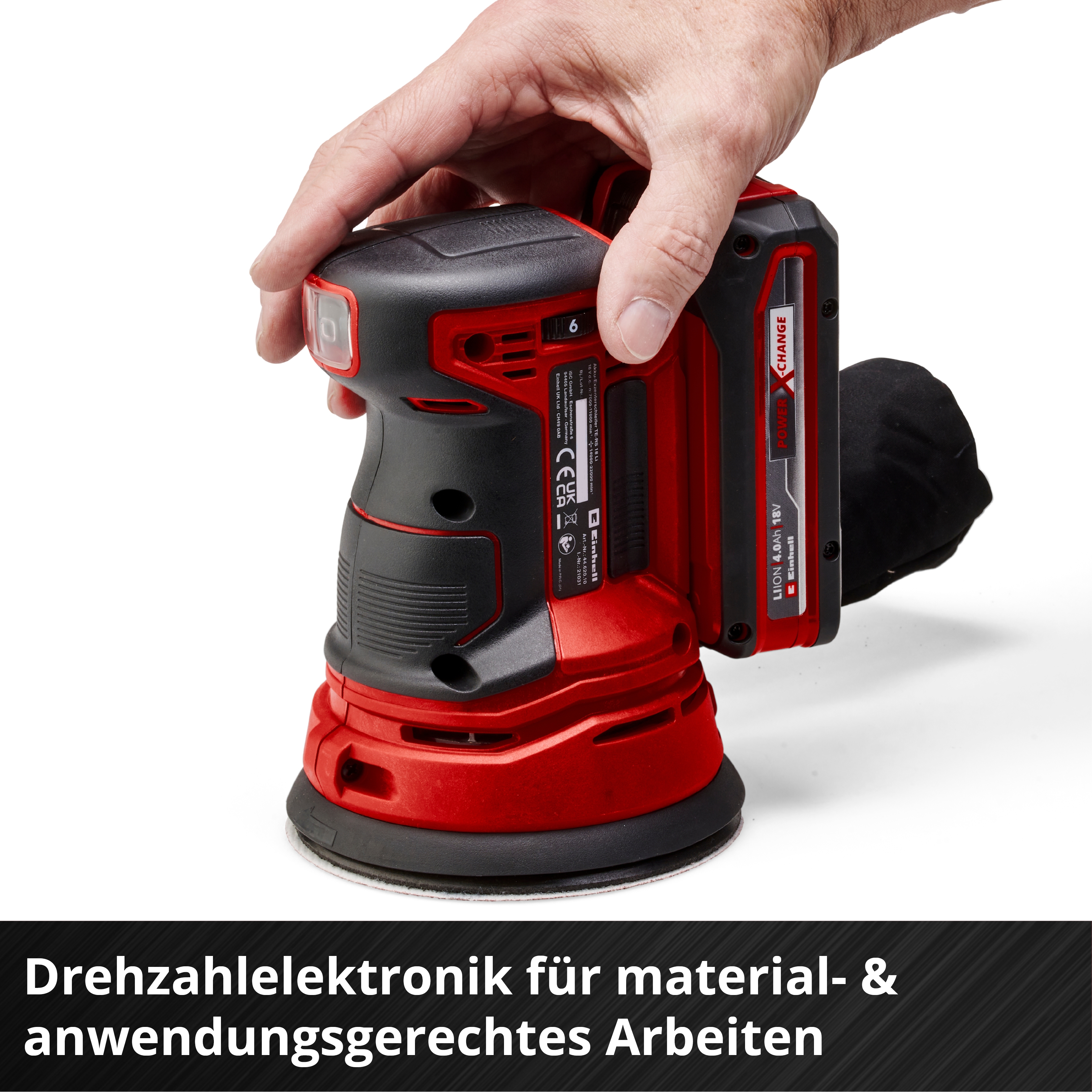 Einhell Expert TE-RS 18 Li-Solo Akku-Exzenterschleifer