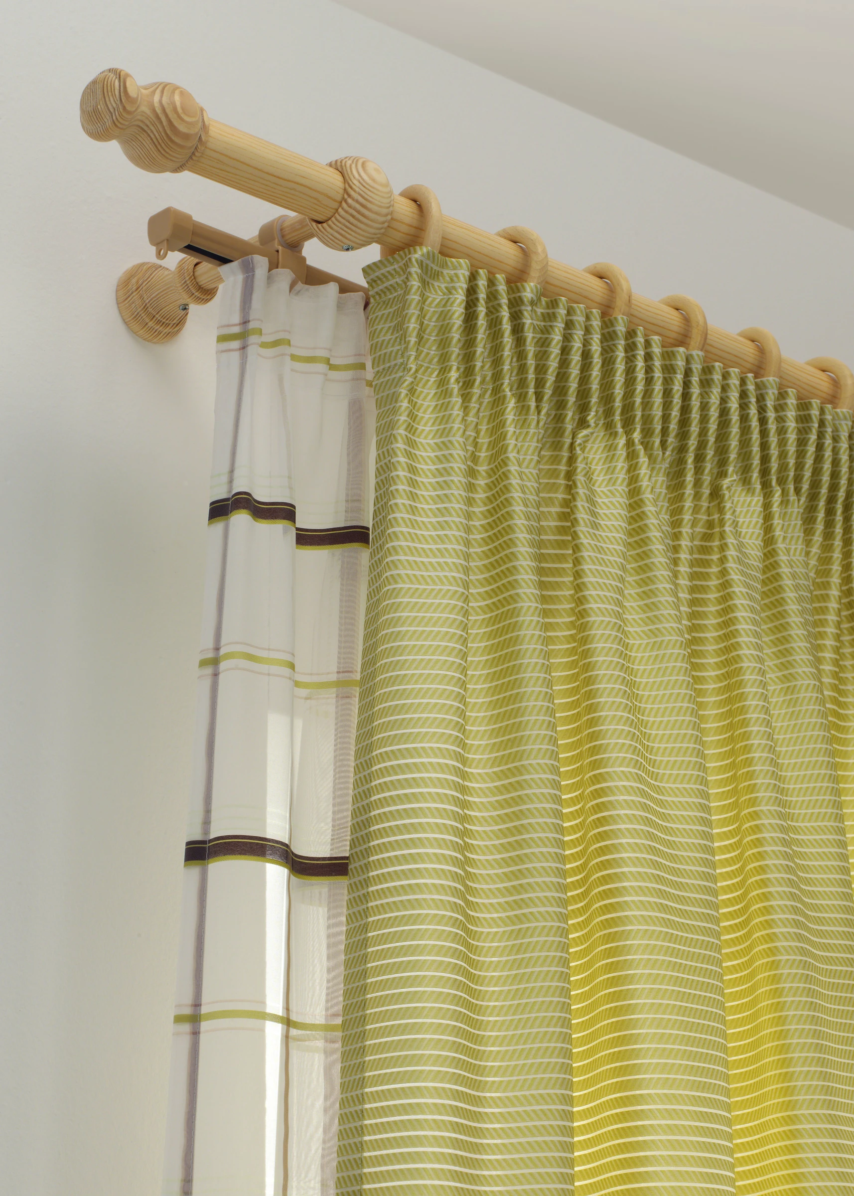 Halter mit Endkappen für U-Laufschienen, beige