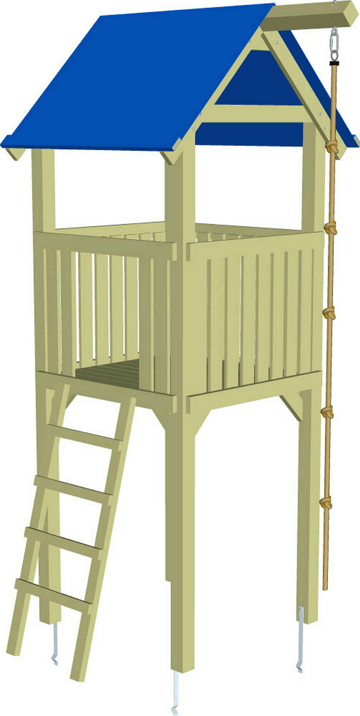 Multi-Play Spielturm 118x118x350cm
