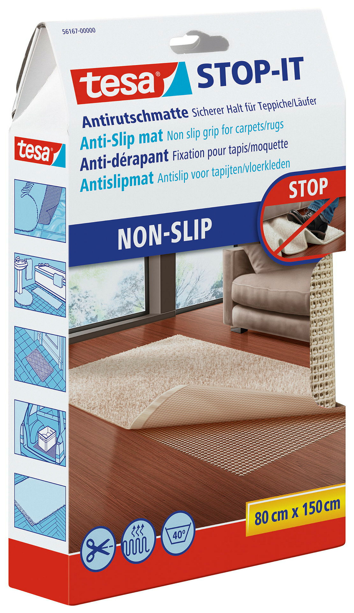 tesa® Stop-it, Anti-Rutschmatte, 1,5m:800m