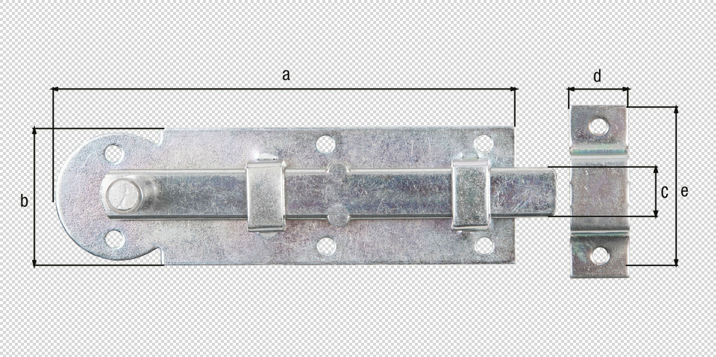 Fensterriegel mit Knopfgriff 100x30 verzinkt