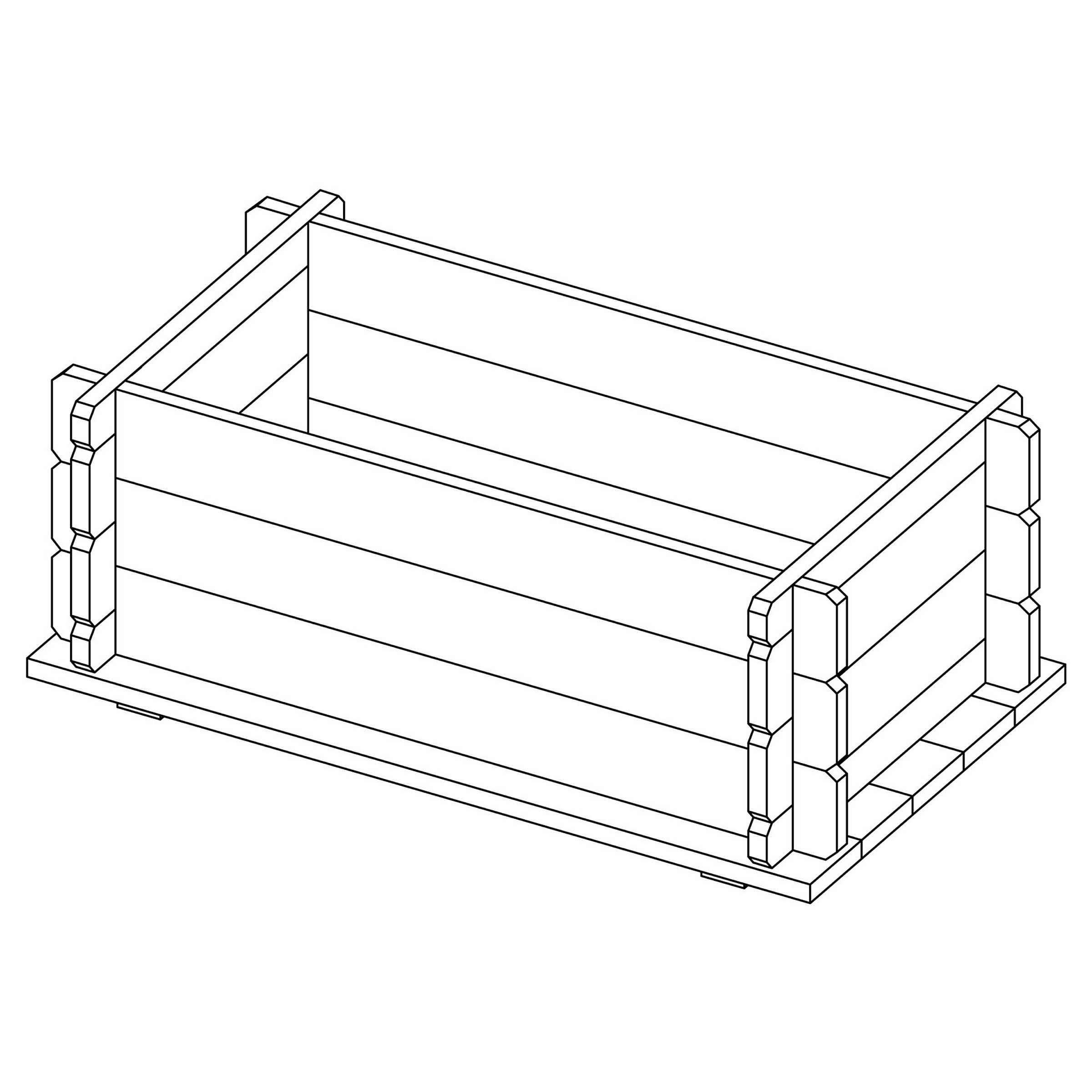SENA Pflanzkasten grün 80x45x32cm
