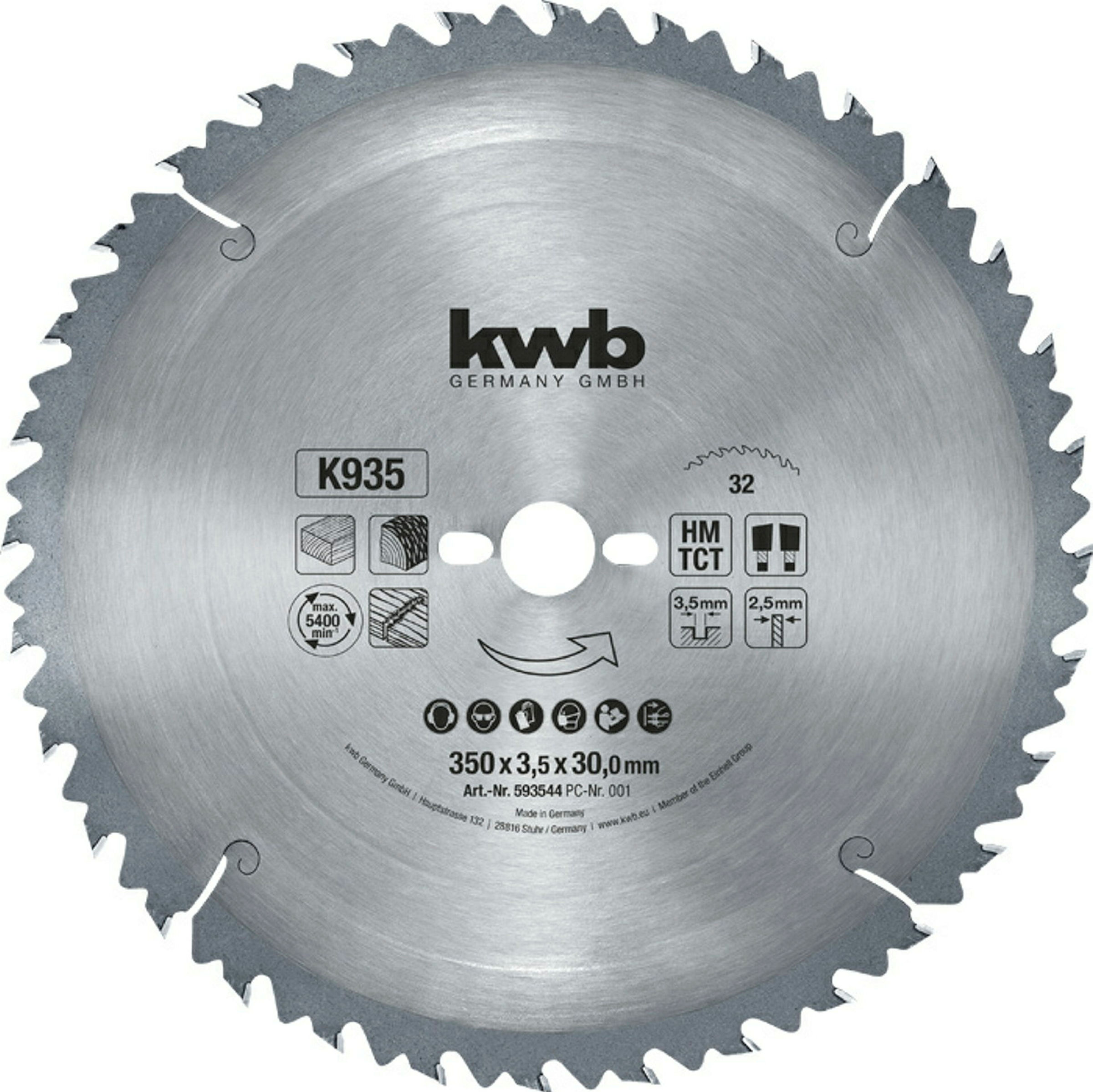 Bauholz-Kreissägeblätter für Bau- und Tischkreissägen Ø 350 x 30 mm
