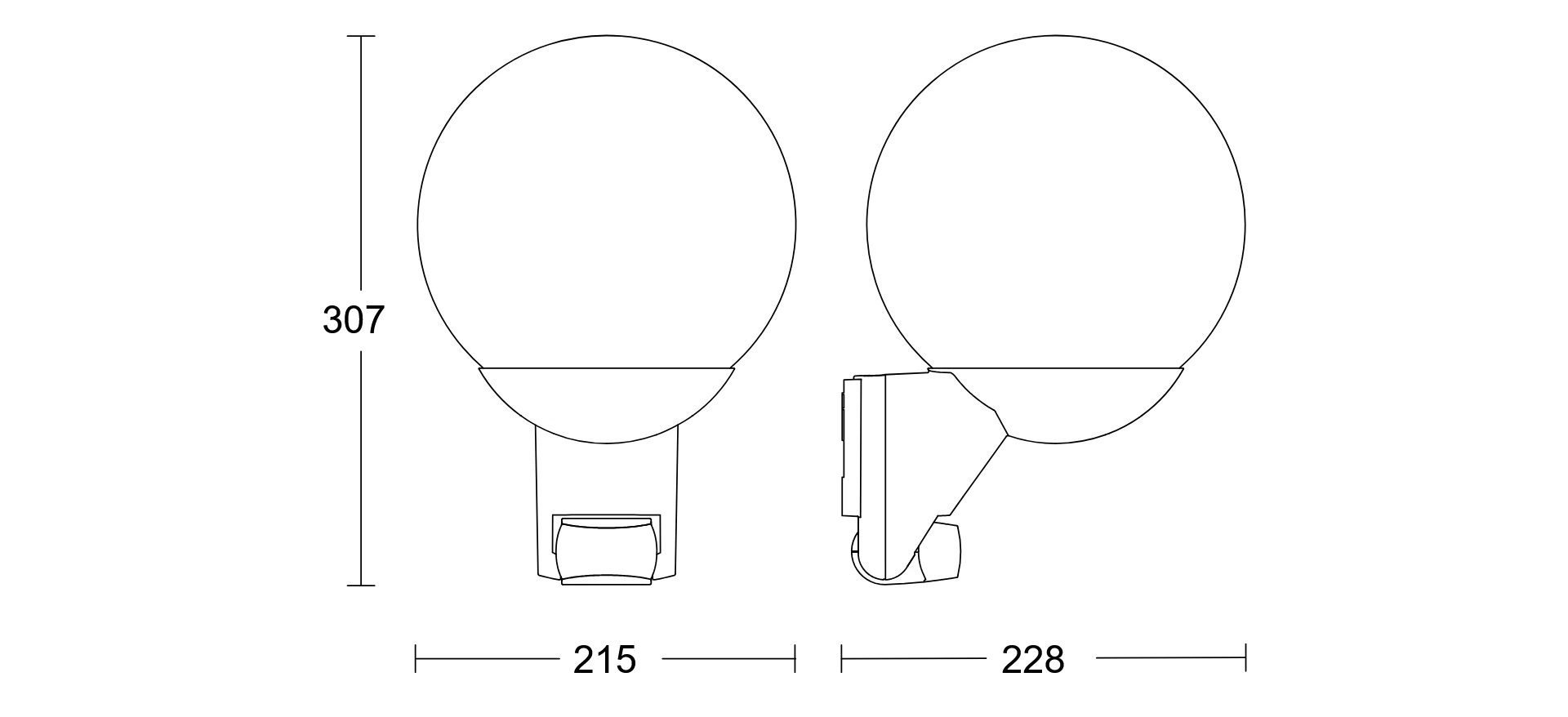 Außensensorleuchte L 585 S weiß