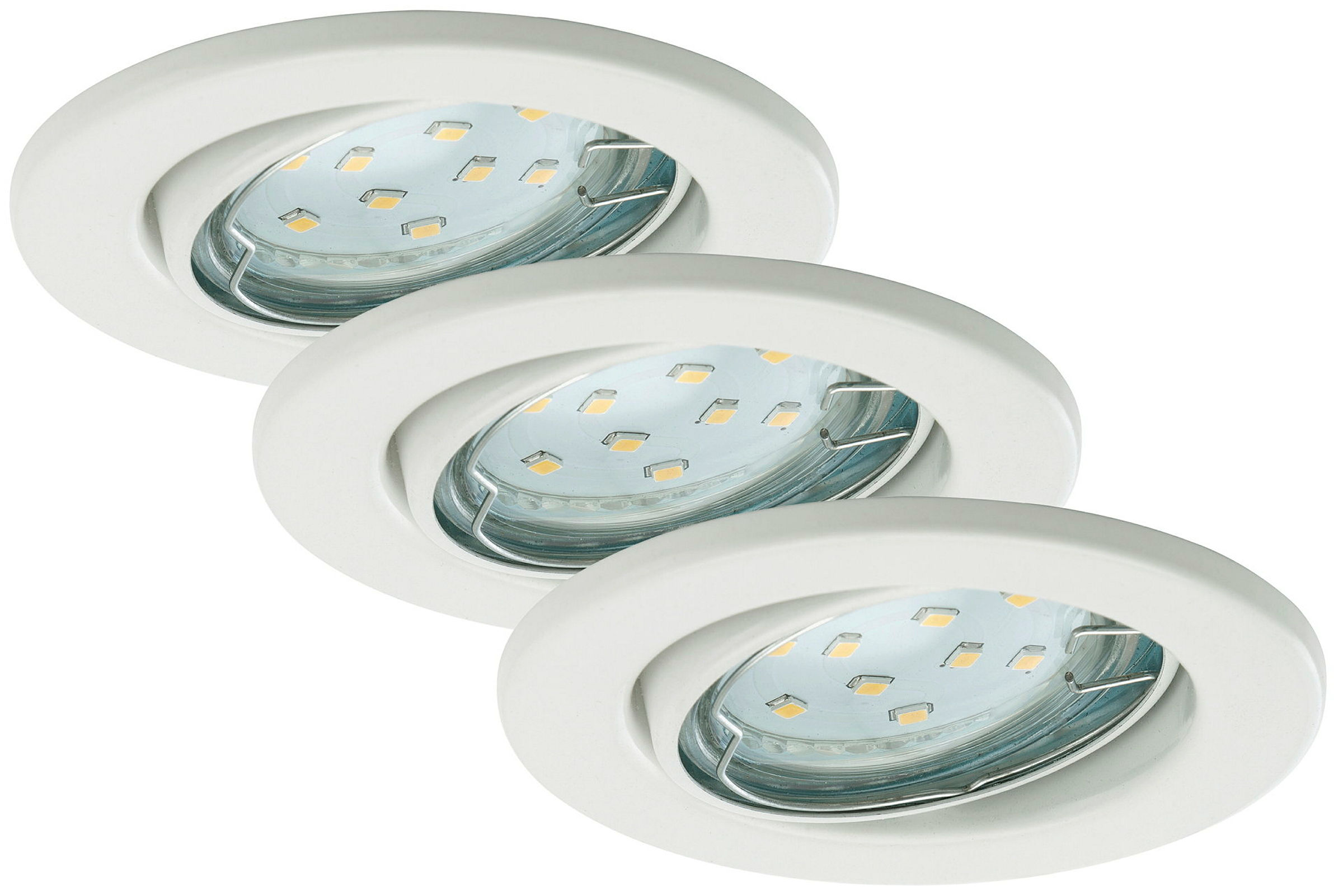 LED Einbauleuchten, weiß, 3er-Set,3xLED/GU10/2,9W