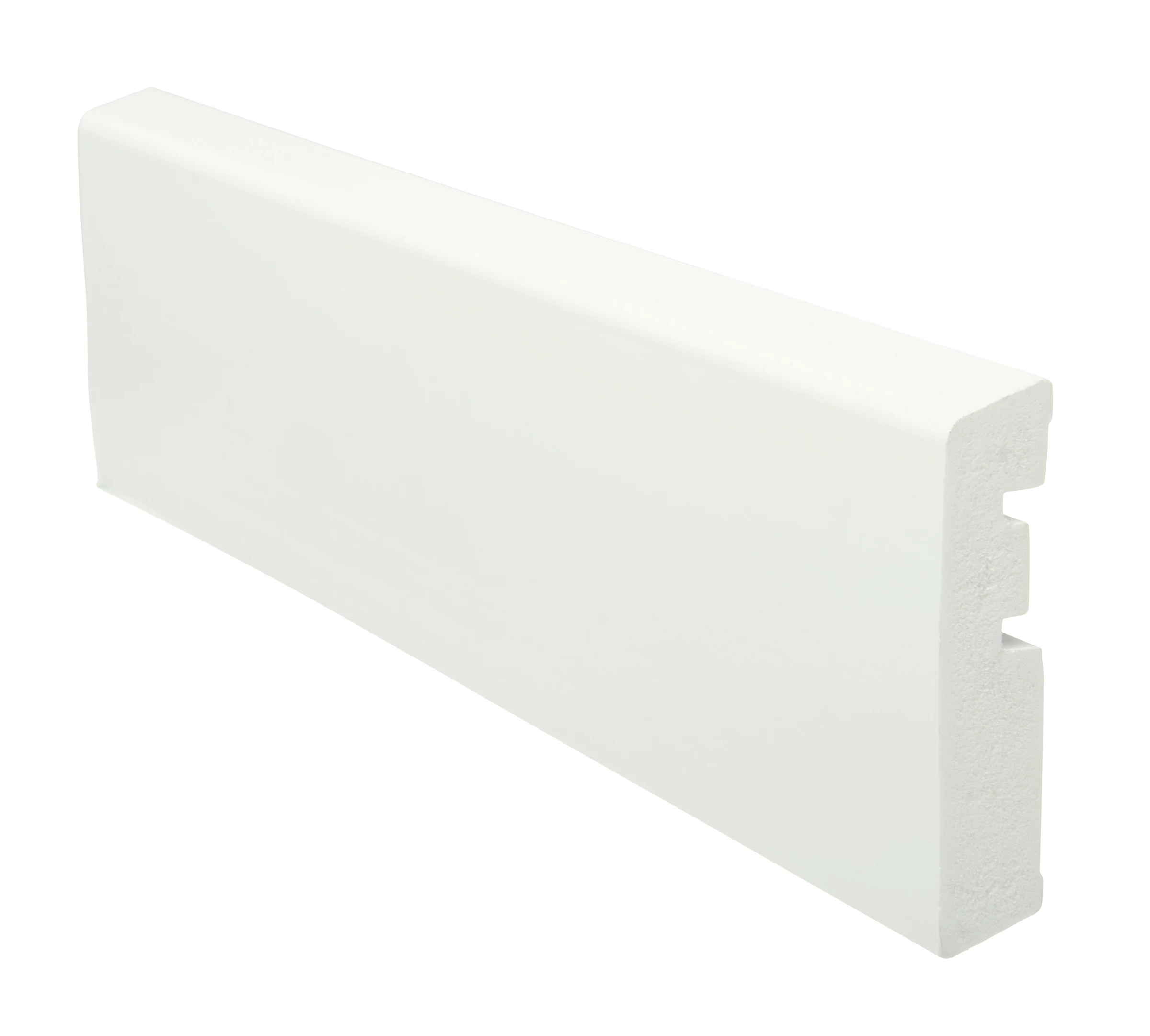 Massive Fußleiste, 15x65mm, clipbar, off-weiß