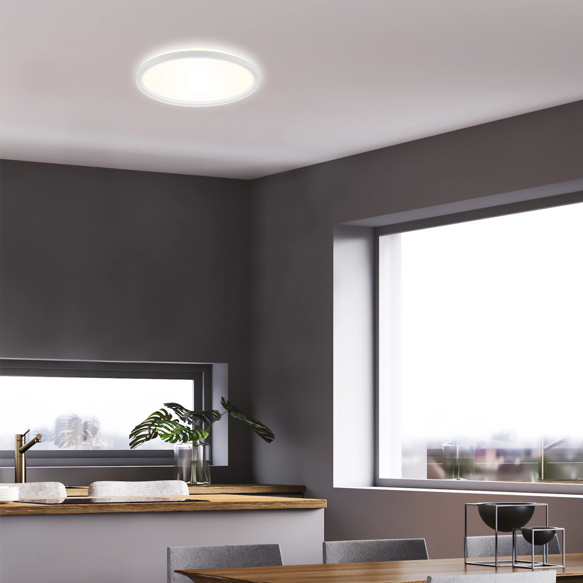 Ultraflaches LED Panel mit LED Backlight,weiß, 1xLED/18W