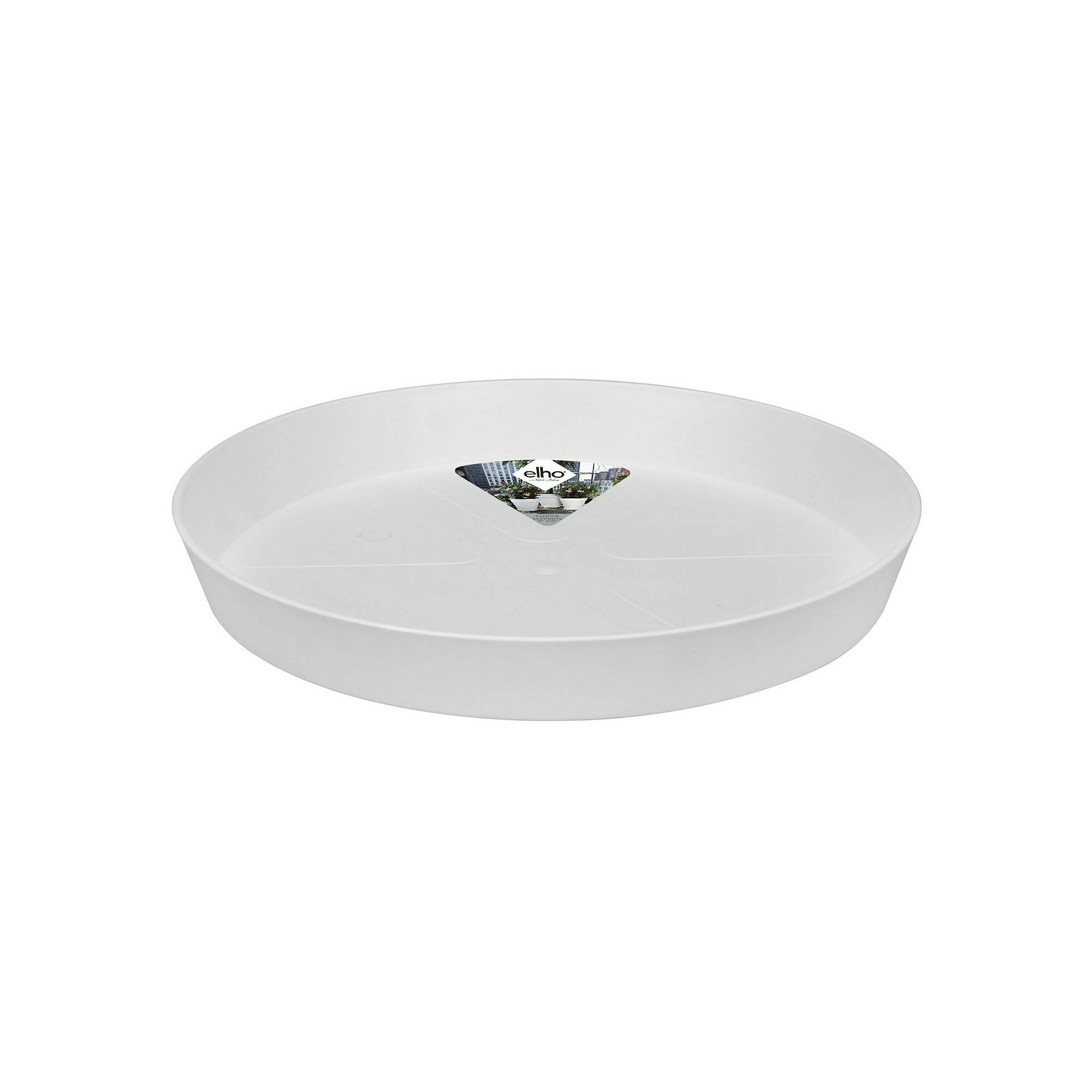 Elho Loft Urban Untersetzer Rund 14 - Weiß - L 14 x B 13.9 x H 2 cm - Außen