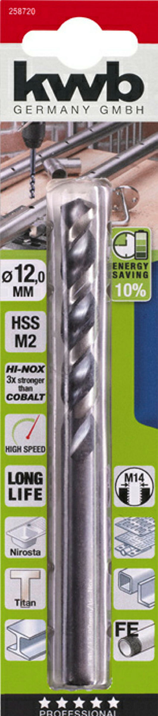 HI-NOX HSS M2 Metallbohrer, ø 12.0 mm
