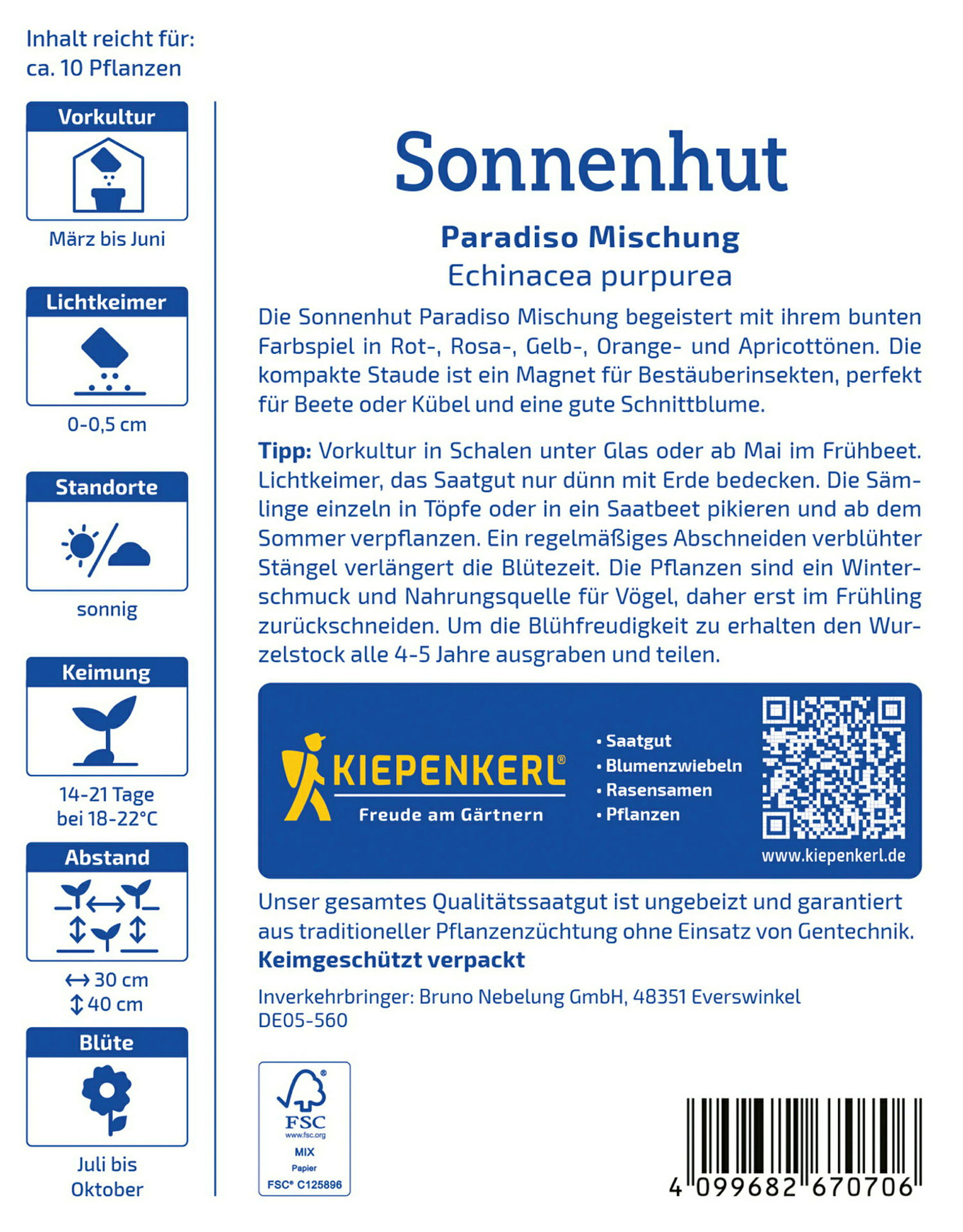 Kiepenkerl Sonnenhut Paradiso Mischung