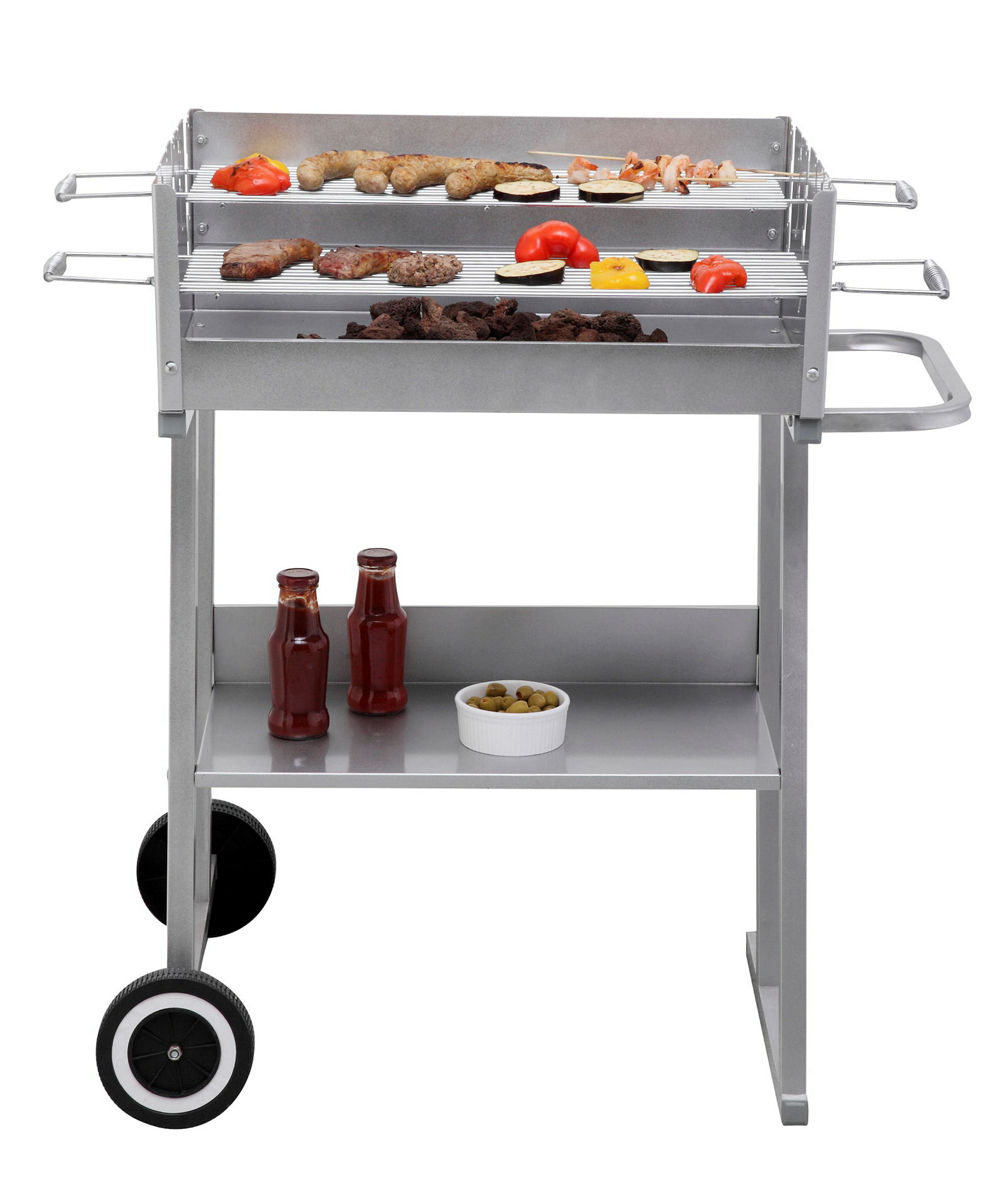 tepro Holzkohlegrill Pasadena, silber