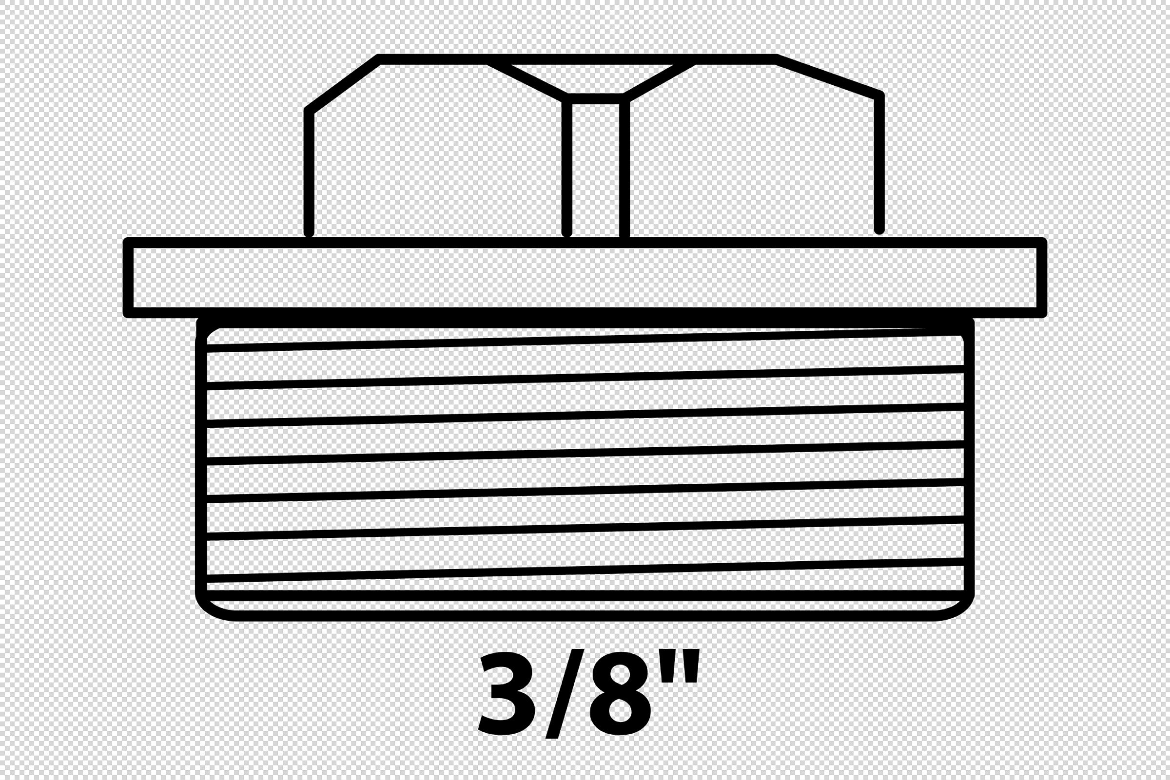 MS Stopfen, blank, 3/8''AG