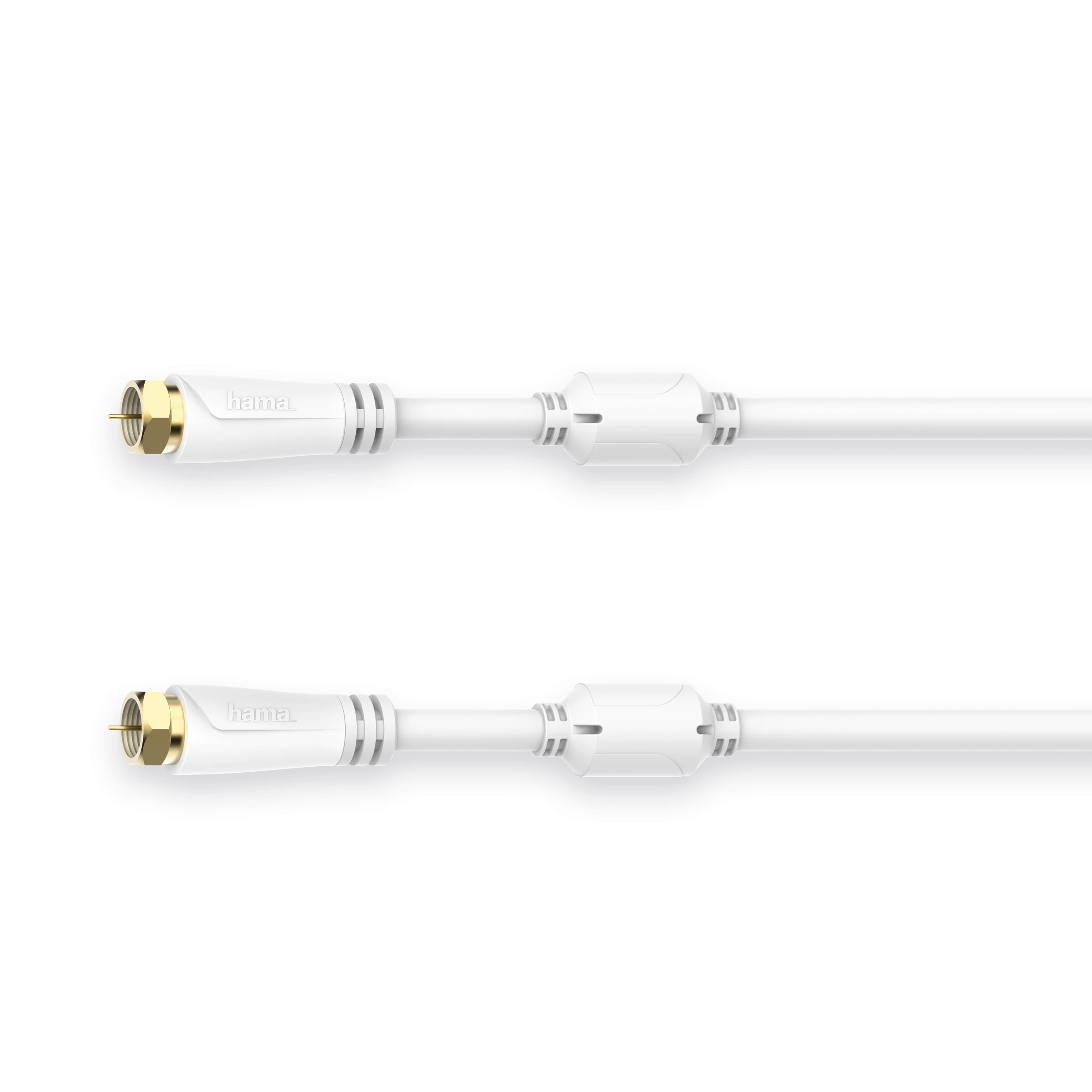 Hama SAT-Anschlusskabel, F-Stecker - F-Stecker, vergoldet, 5,0 m, 100 dB