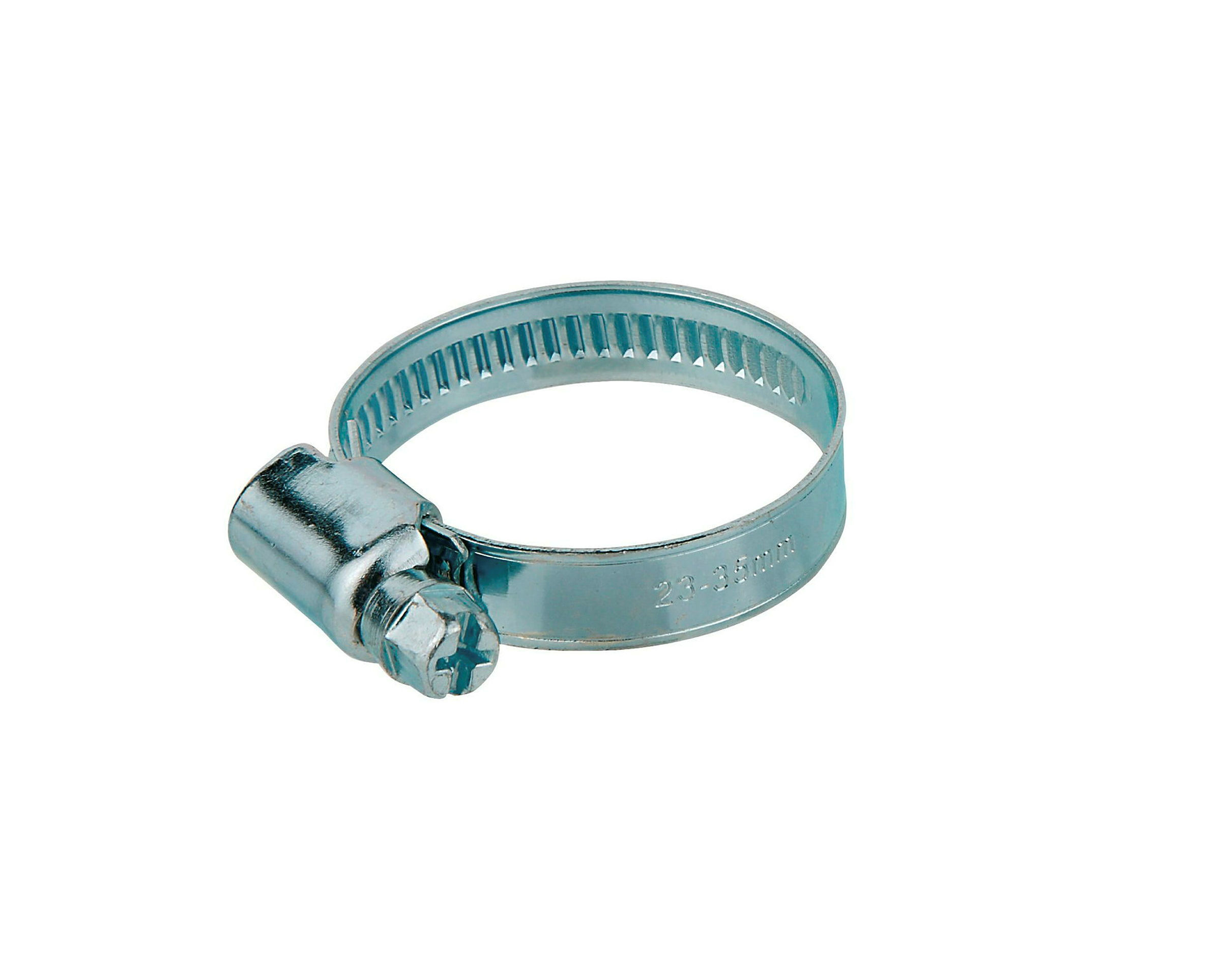 Schlauchklemme 9 mm Bandbreite, verzinkt, 23 - 35 mm, für 1'' (2x)