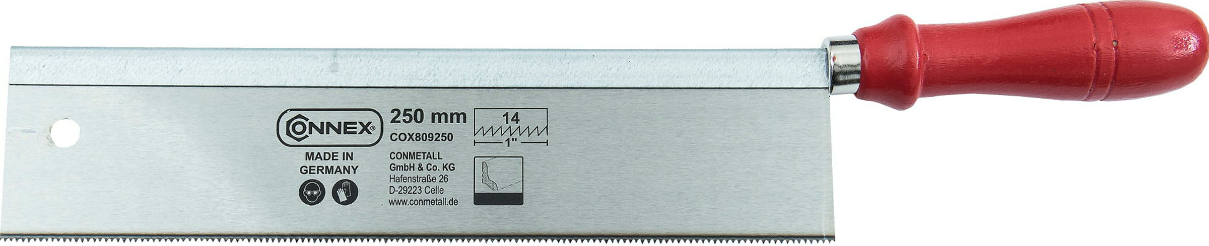Feinsäge 250mm ger. Z. geschl.+geh.