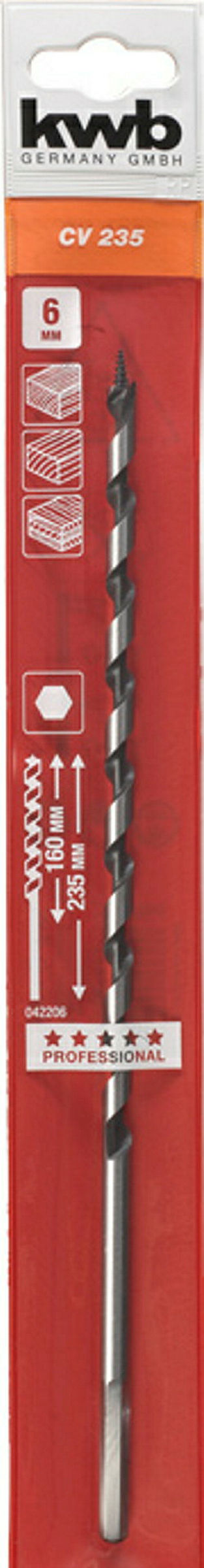 Schlangenbohrer, 235 mm, ø 6.0 mm