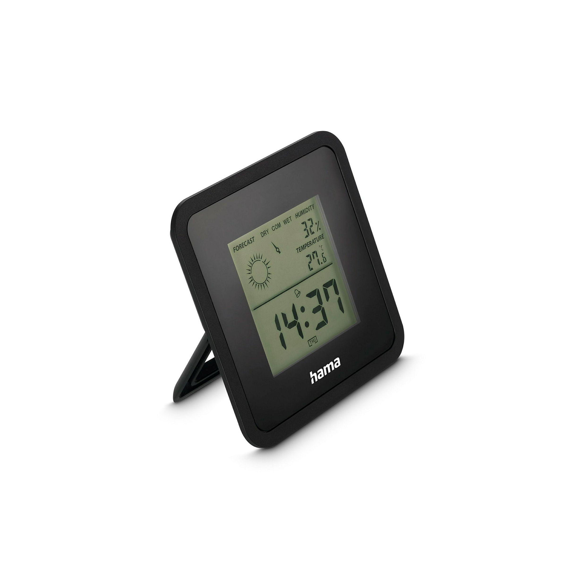 Hama Thermometer und Hygrometer'Borneo'', digital, Schwarz