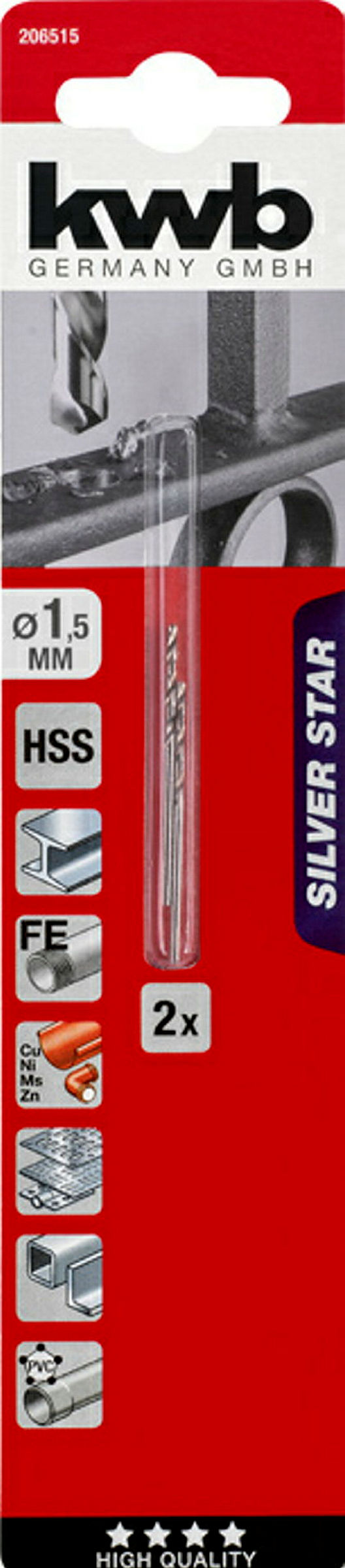 SILVER STAR HSS Spiralbohrer, ø 1.5 mm