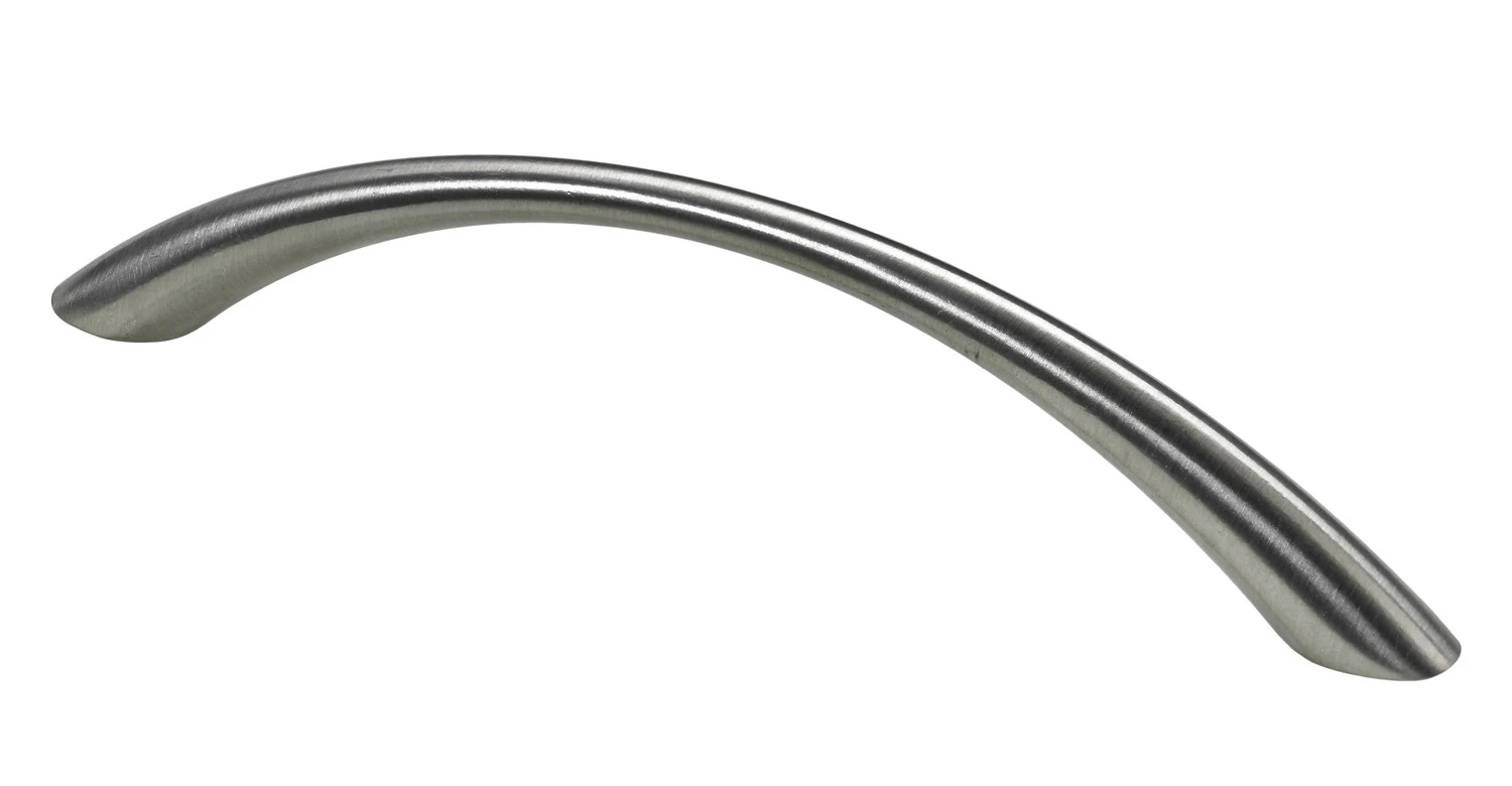 Möbelgriff LA128mm Zinkdruckg. Edelstahl-Optik