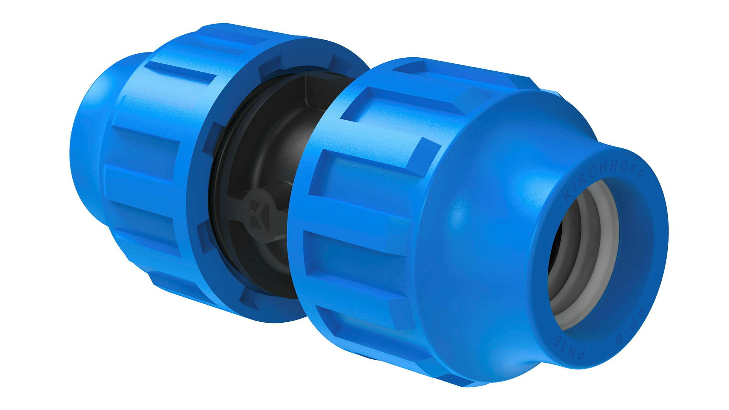 PP Verbindungsstück, 32 mm, Klemmfitting für HDPE, DVGW zertifiziert