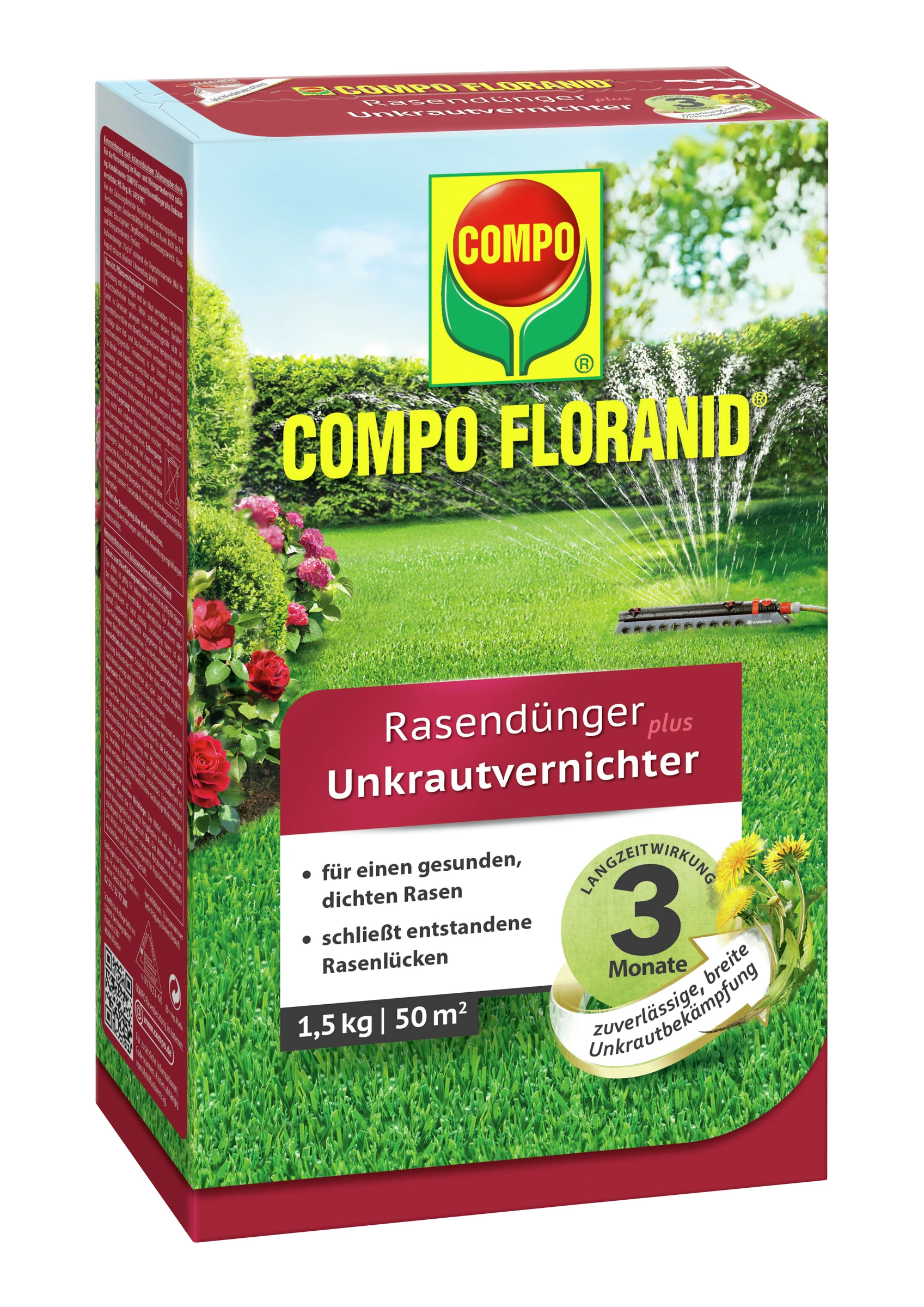 COMPO Rasendünger plus UV 1,5 kg für 50 m2