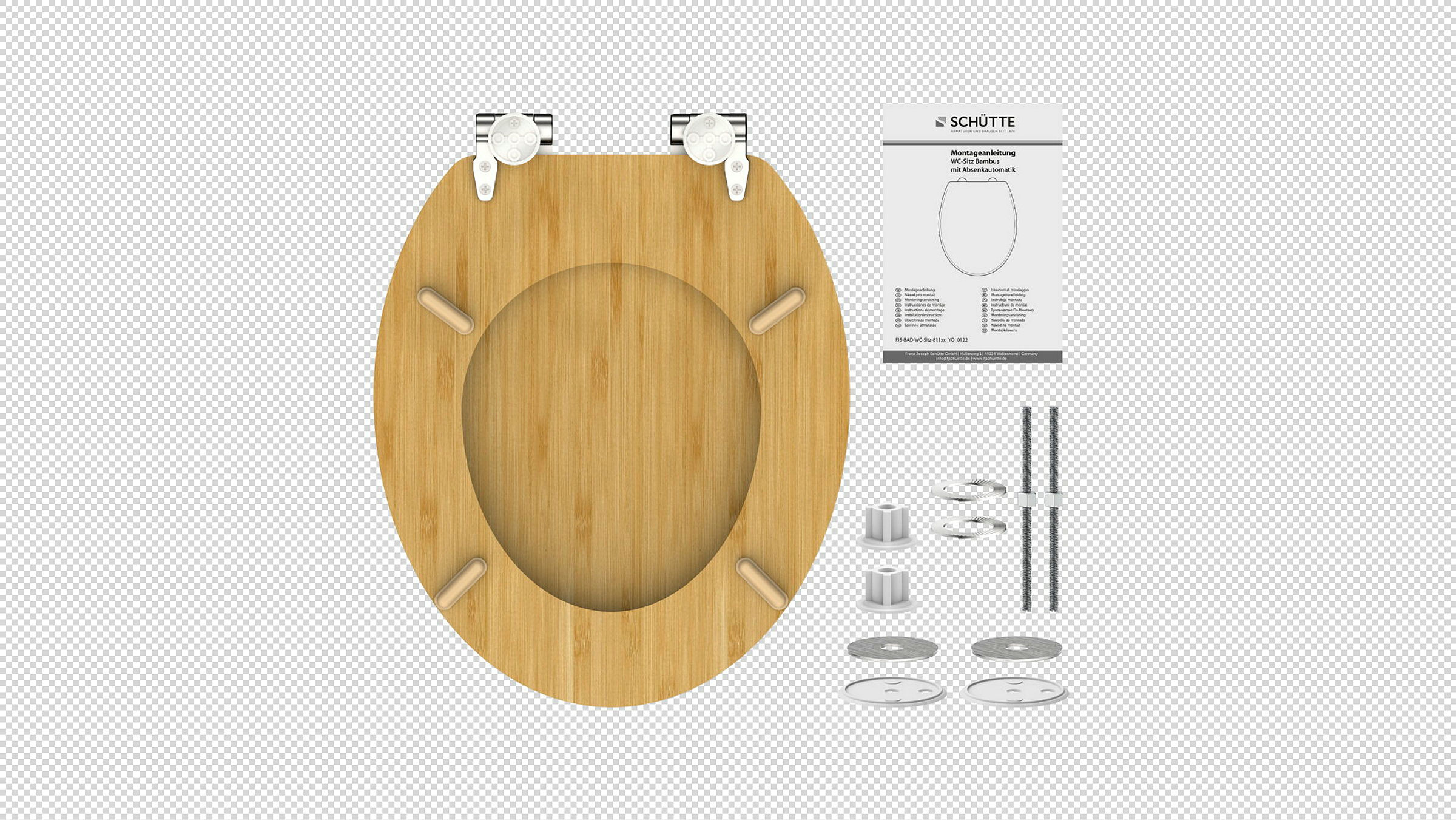 WC-Sitz NATURAL BAMBOO, Bambus, mit Absenkautomatik