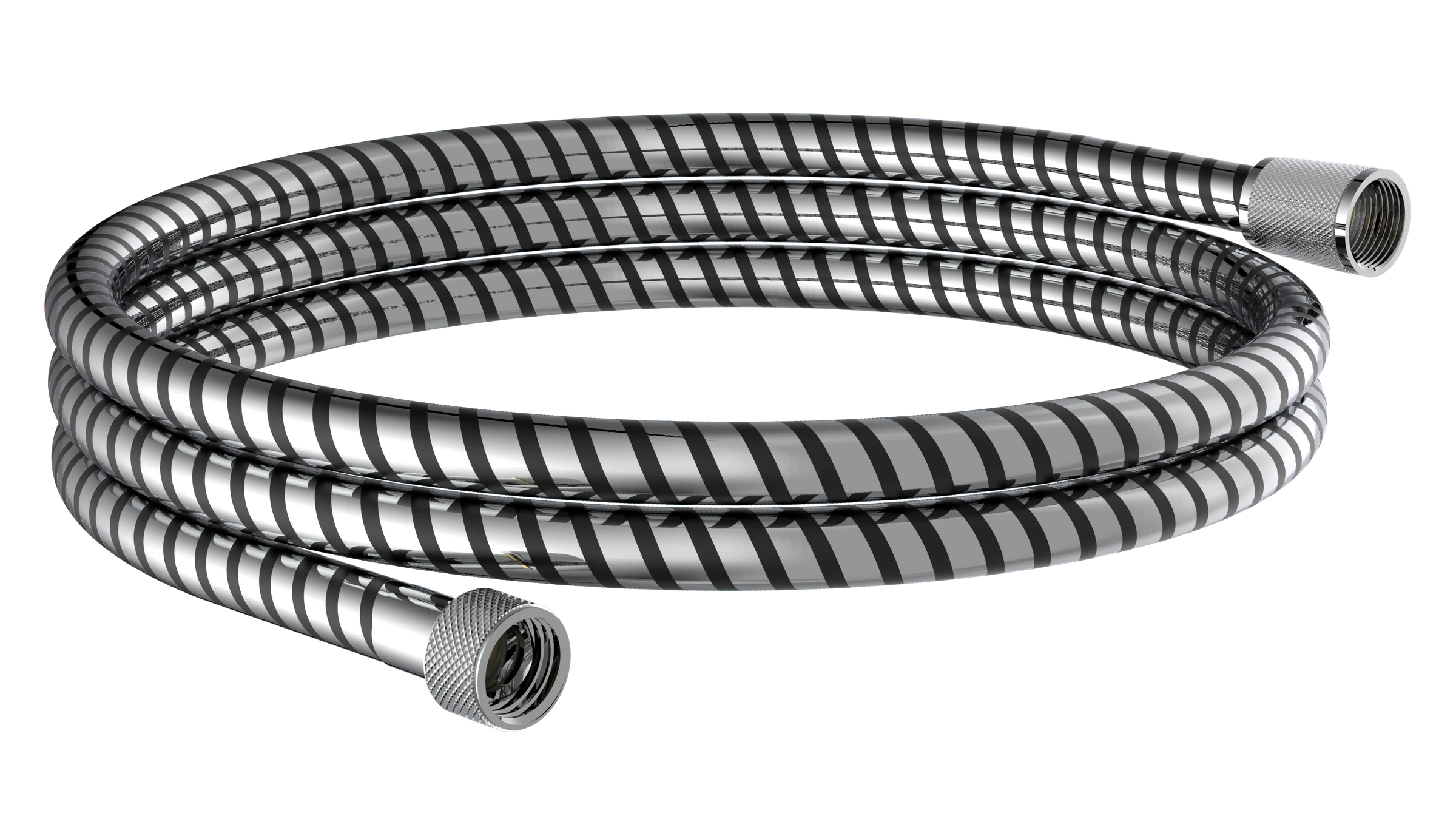 Brauseschlauch 200 cm, Kunststoff, Schwarz/Chrom
