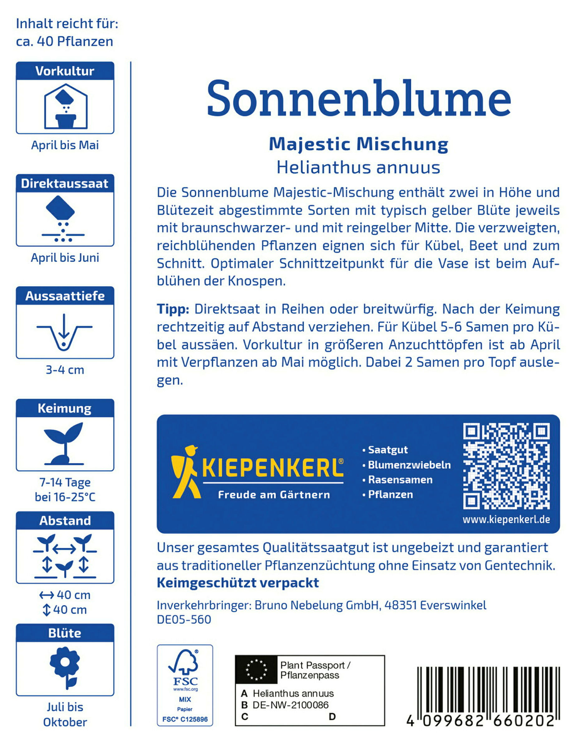 Kiepenkerl Sonnenblume Majestic Mischung
