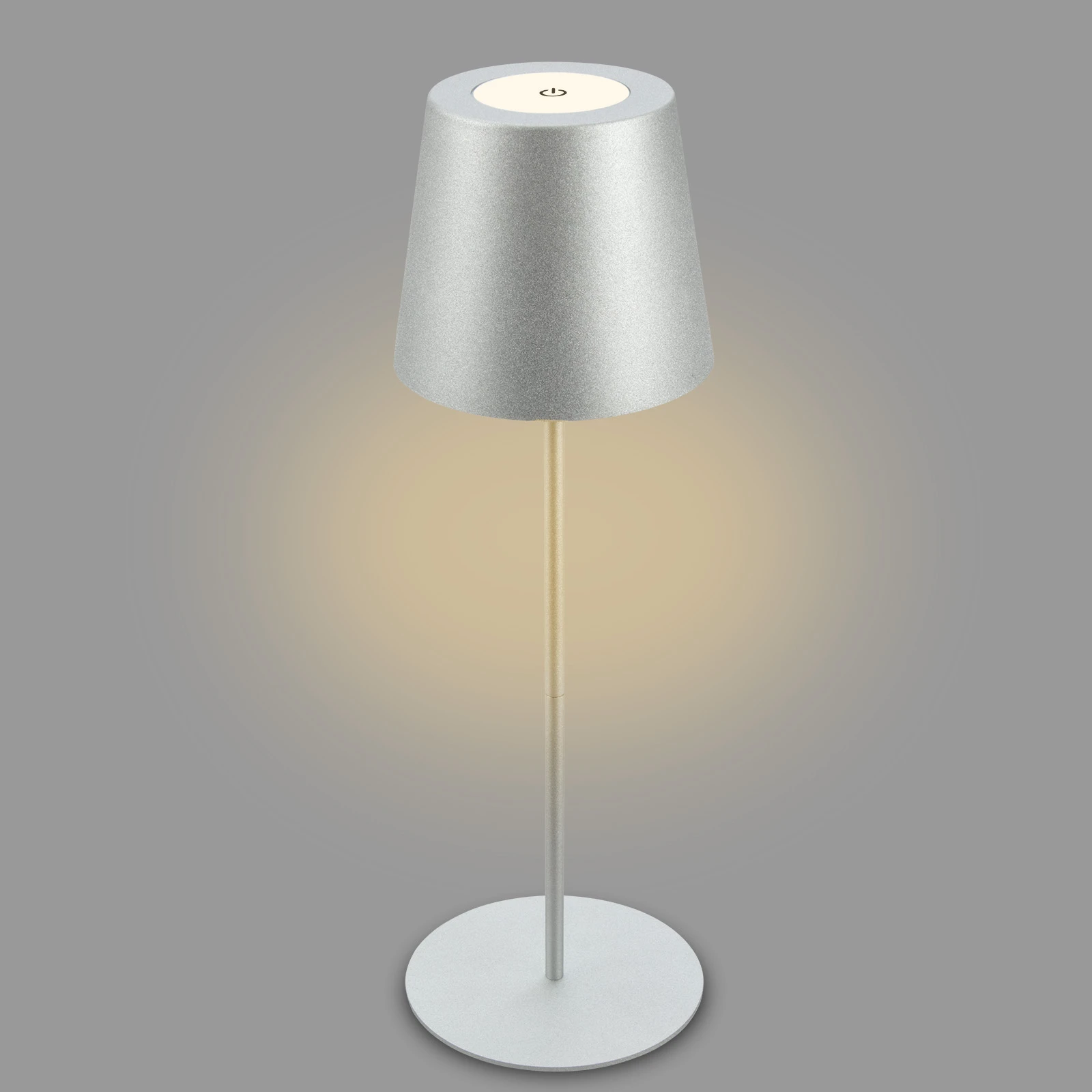 KIKI LED Akku Tischleuchte, IP44, 2,5W, Chrom matt