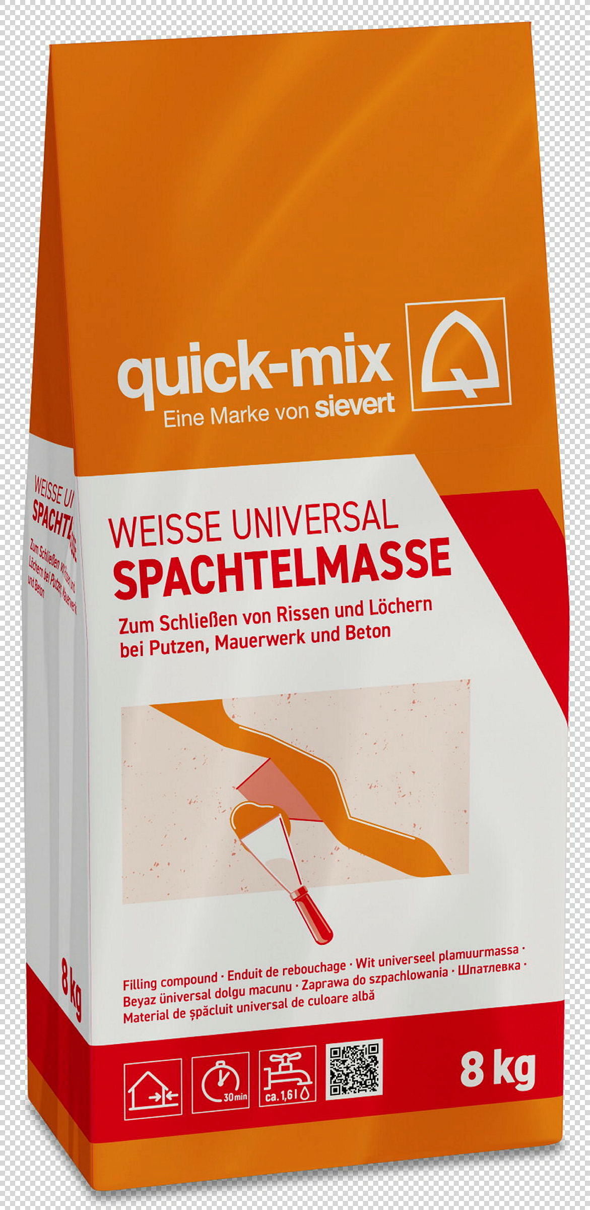 quick-mix Weiße Universalspachtelmasse 8 kg