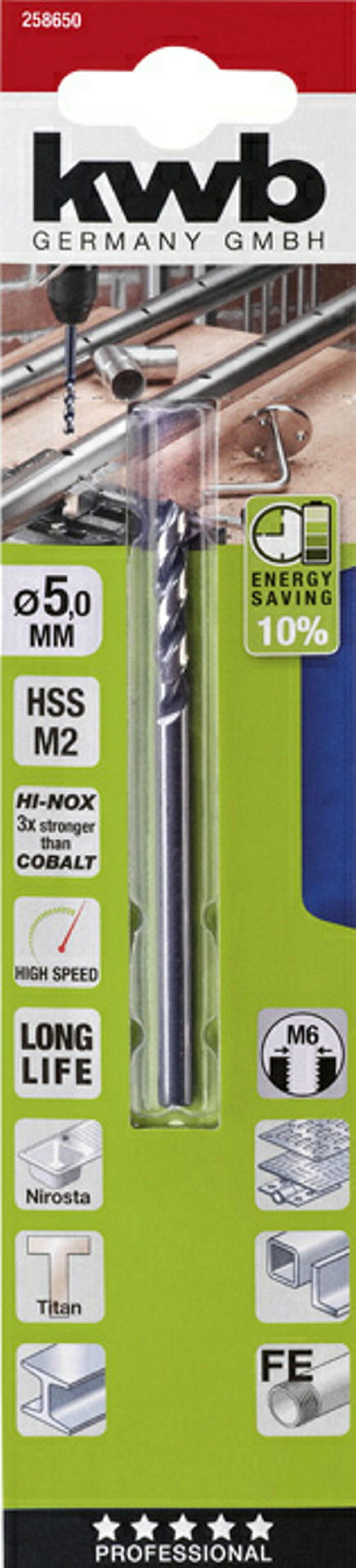 HI-NOX HSS M2 Metallbohrer, ø 5.0 mm