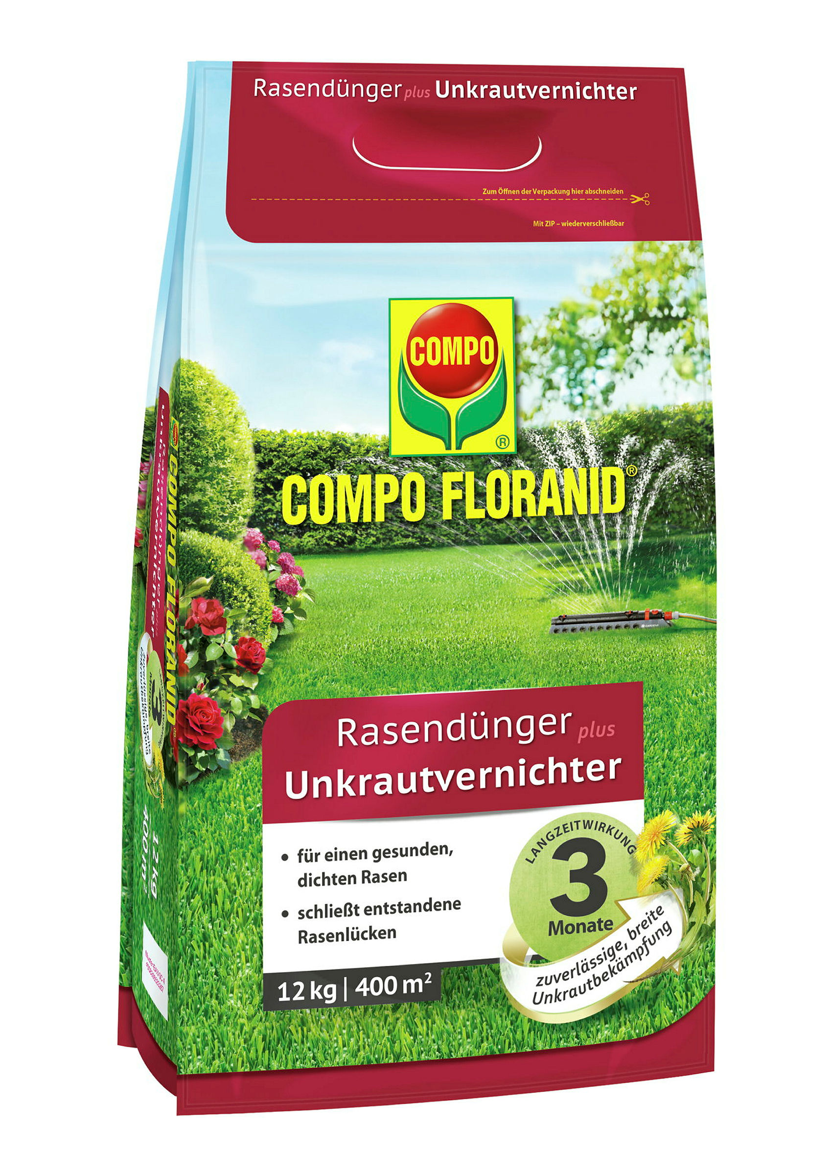 COMPO Rasendünger plus UV12 kg für 400 m2