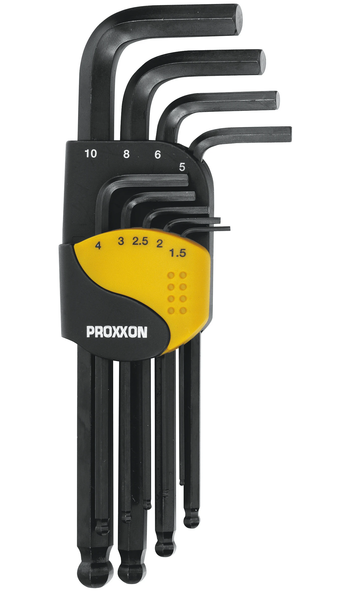 PROXXON-Winkelschlüsselsatz für Innensechskant-Schrauben 1,5 - 10 mm (9-tei