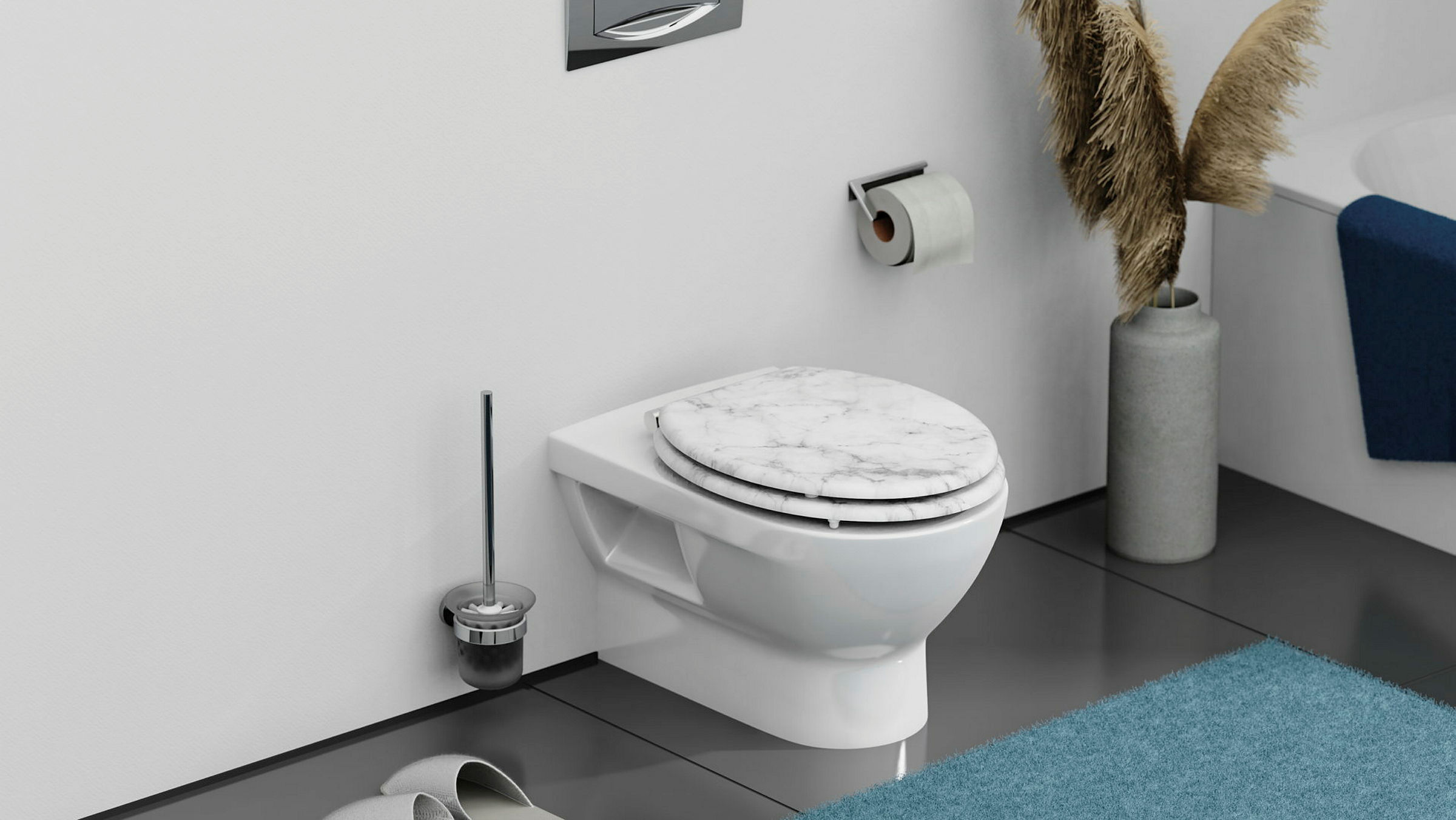 MDF WC-Sitz MARMOR STONE, mit Absenkautomatik