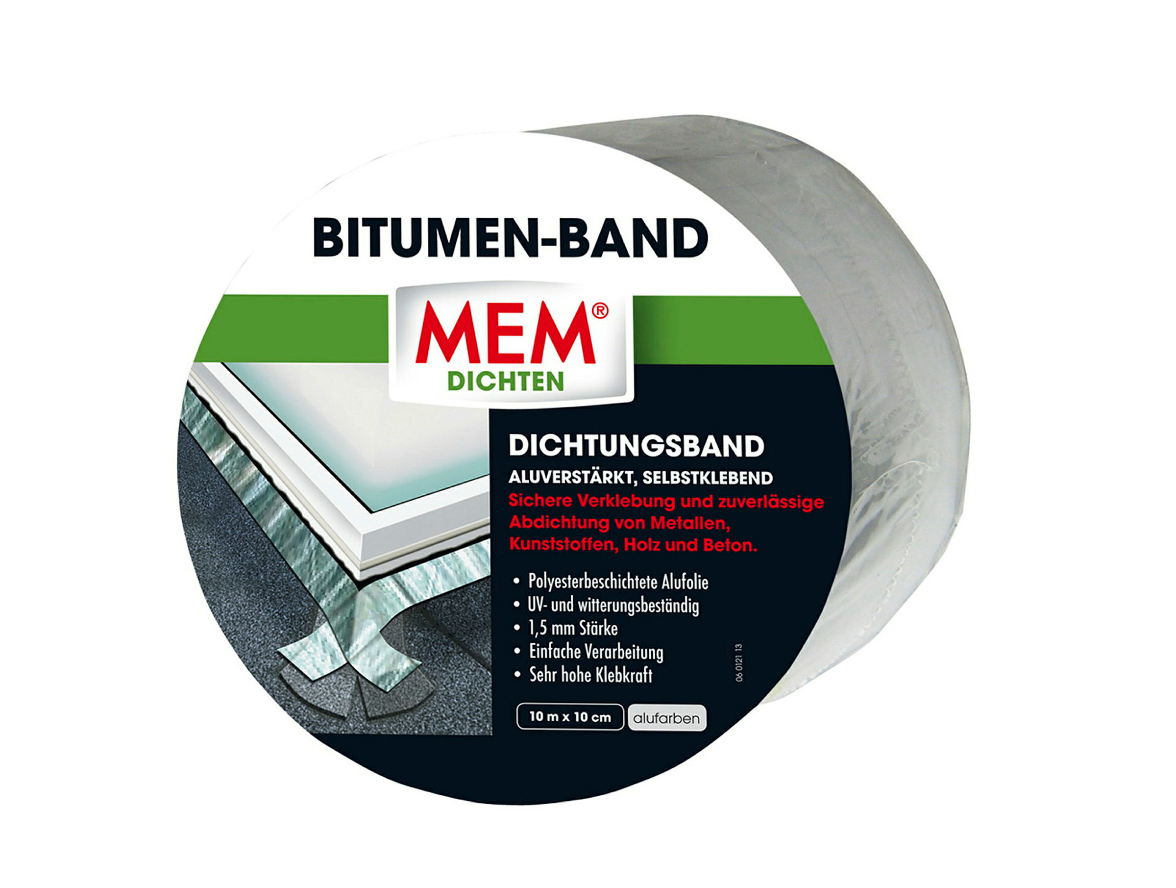 MEM Bitumen-Band, 10 m x 10 cm alu