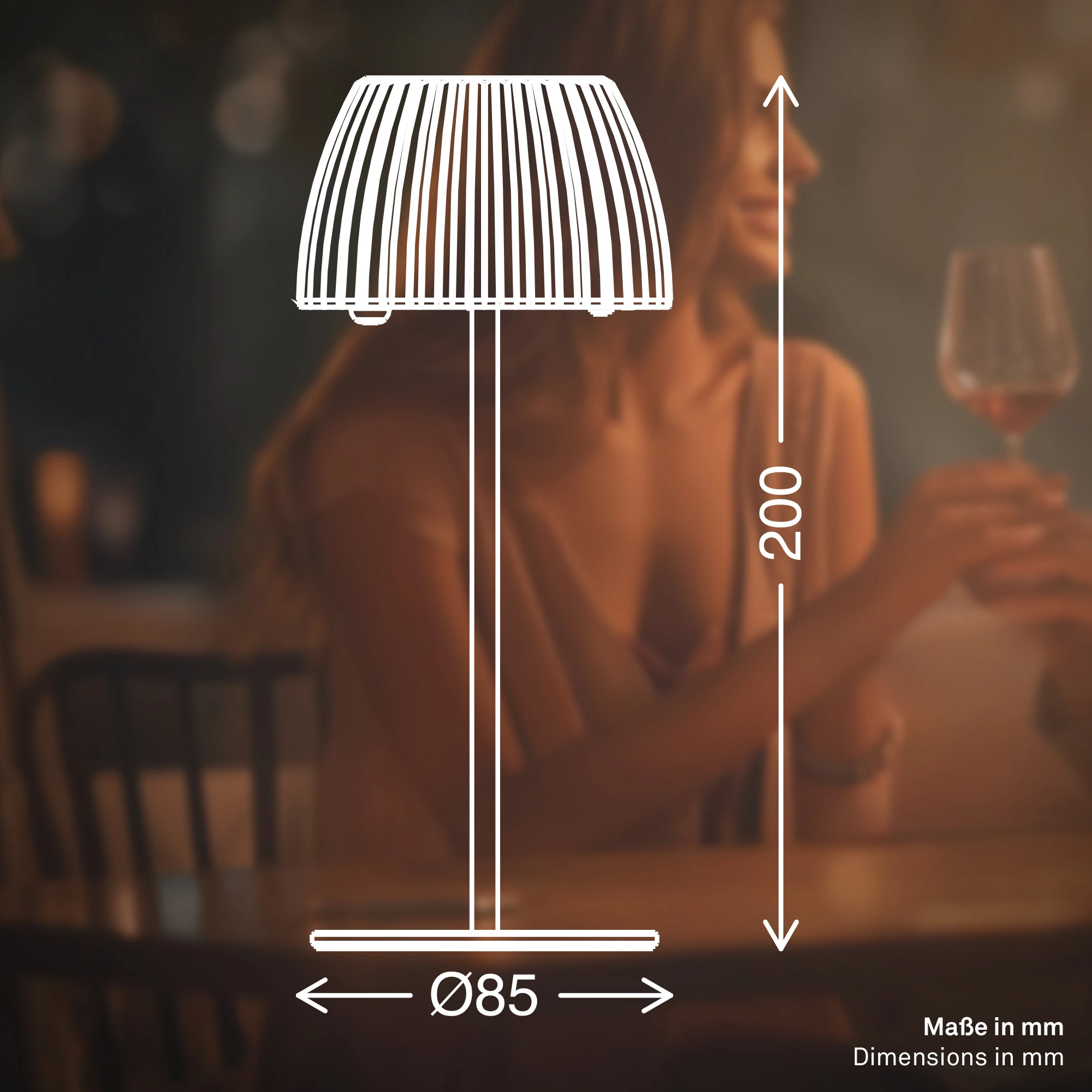 Brilo unplugged RIFFLE Akku Mini Tischleuchte mit Lichtkante - Pastellgrün