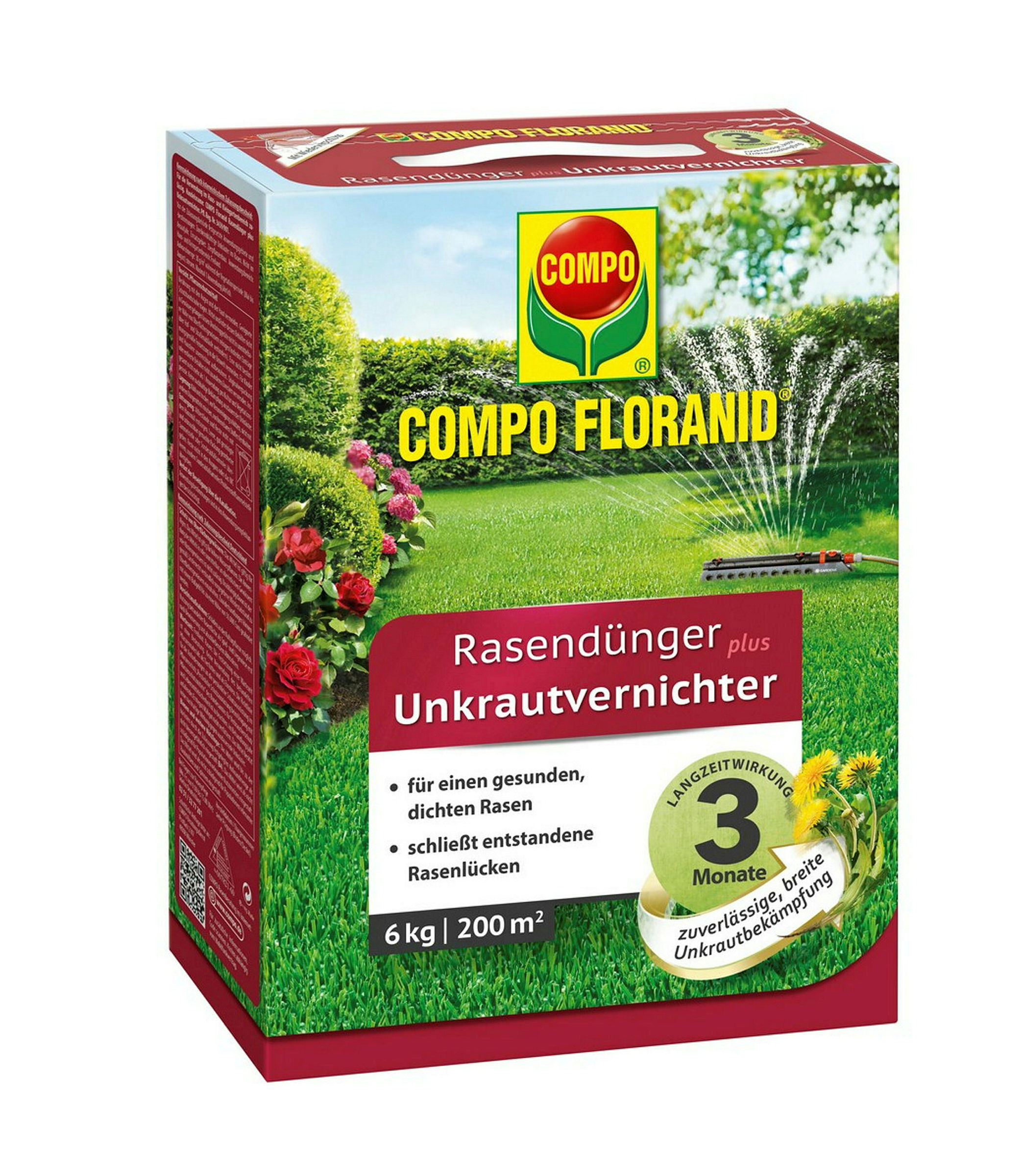COMPO Rasendünger plus UV6 kg für 200m2