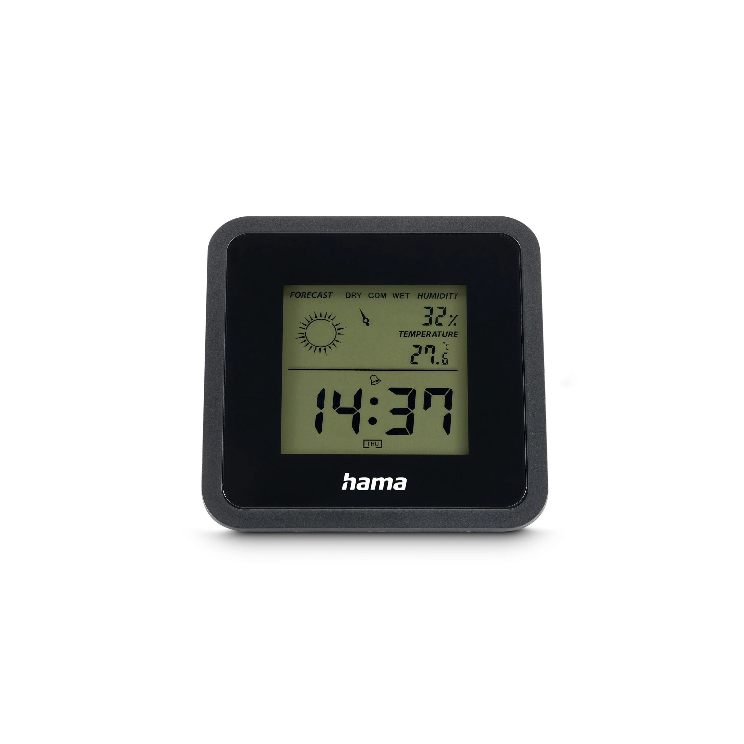 Hama Thermometer und Hygrometer'Borneo'', digital, Schwarz