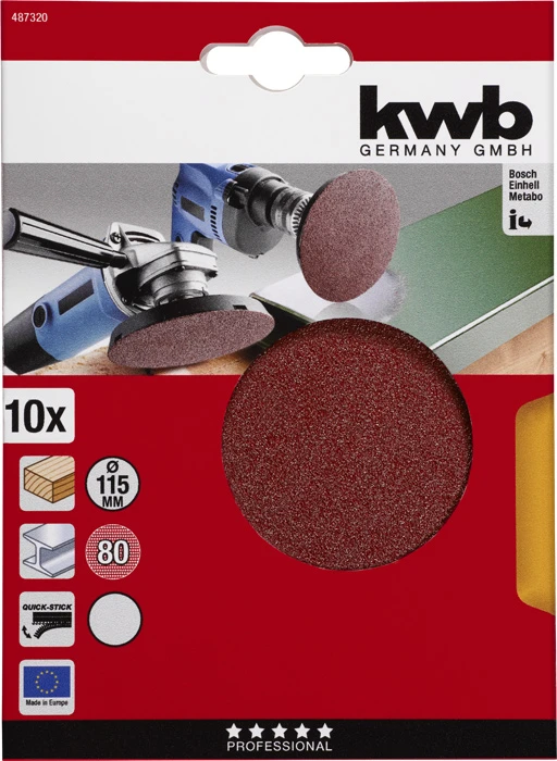 Klett-Haftscheiben ungelocht D115mm K80 Inh:10