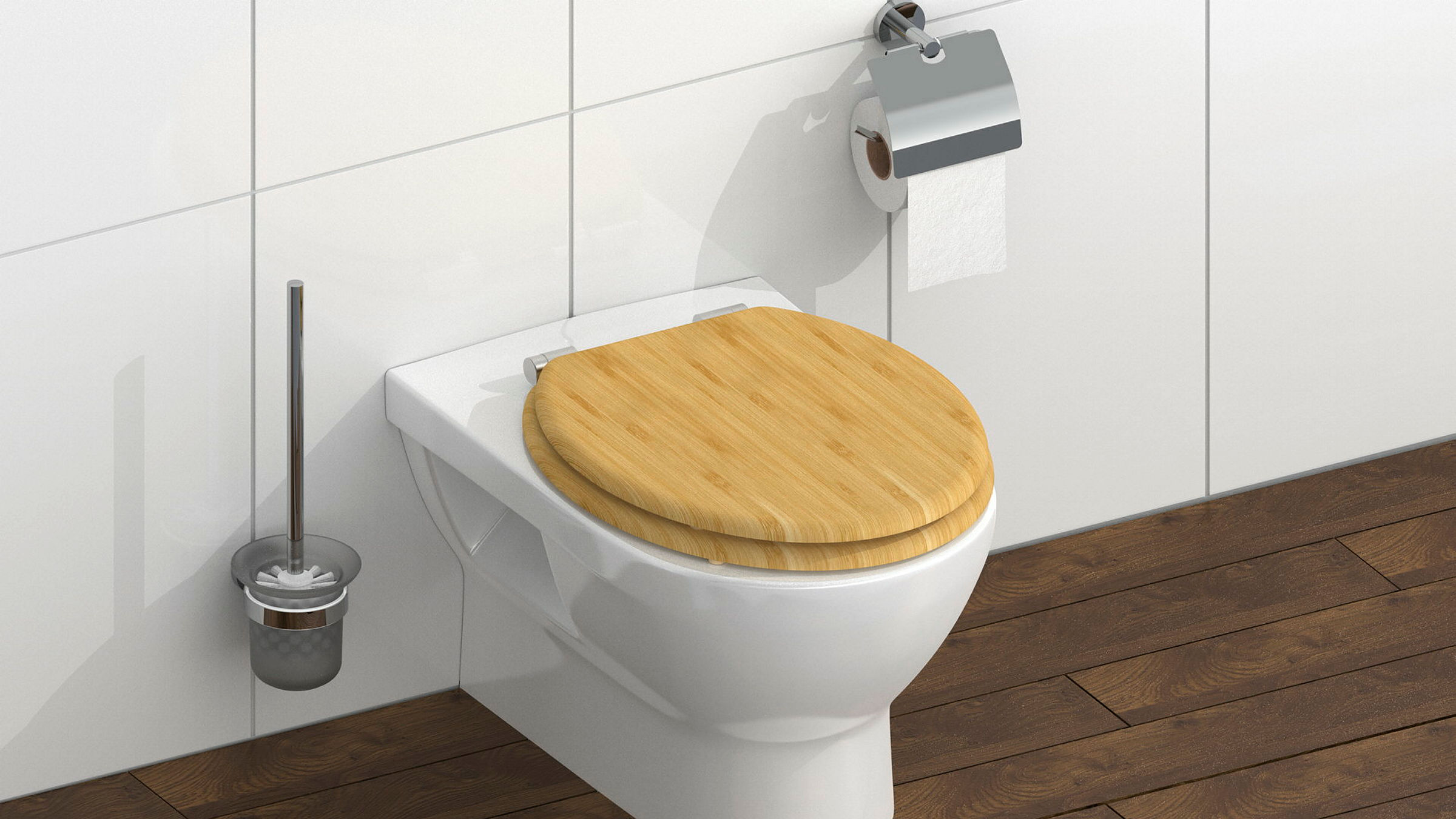 WC-Sitz NATURAL BAMBOO, Bambus, mit Absenkautomatik